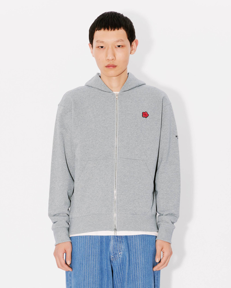 'Boke Flower' embroidered zipped hoodie 3