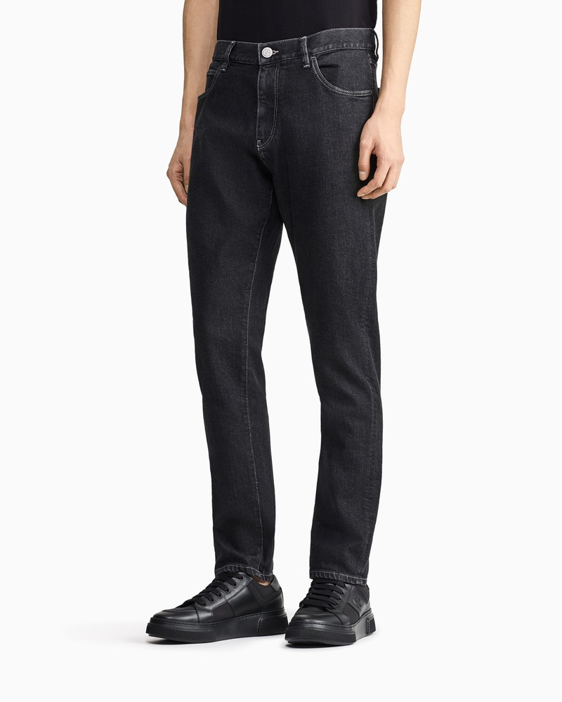 GIORGIO ARMANI ASV FIVE-POCKET, REGULAR-FIT TROUSERS IN COTTON AND MODAL outlook