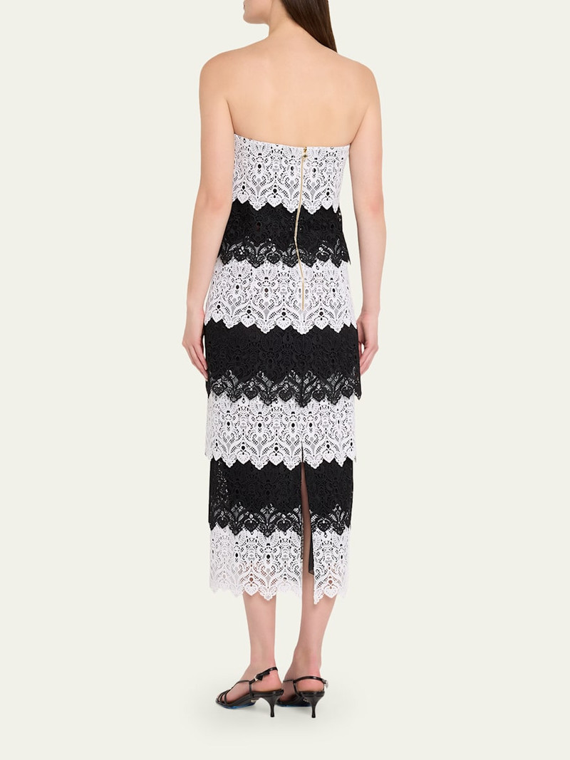 Lace-Trim Strapless Maxi Dress 3