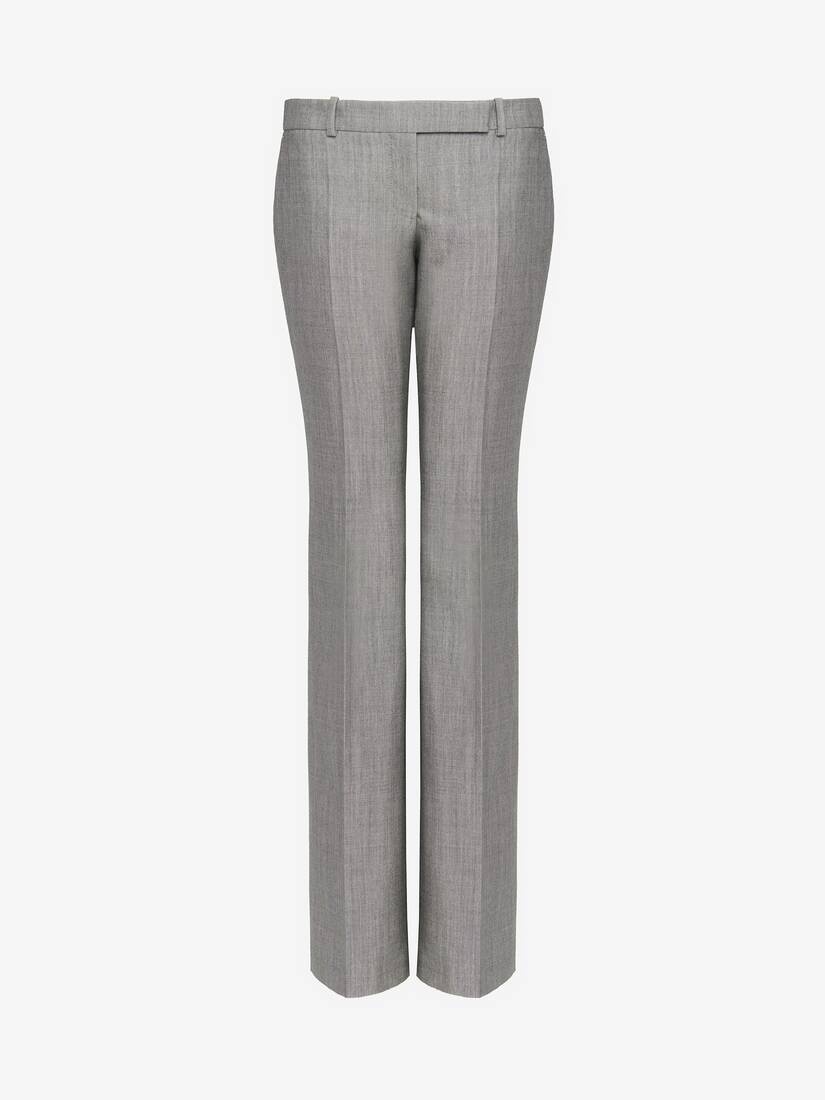 Women's Narrow Bootcut Trousers in Black/ivory - 1