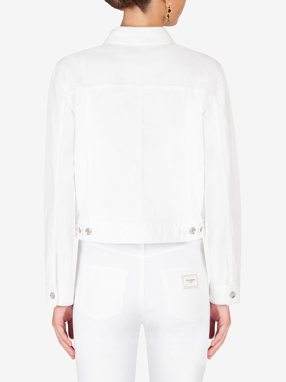 logo-patch buttoned jacket - 4