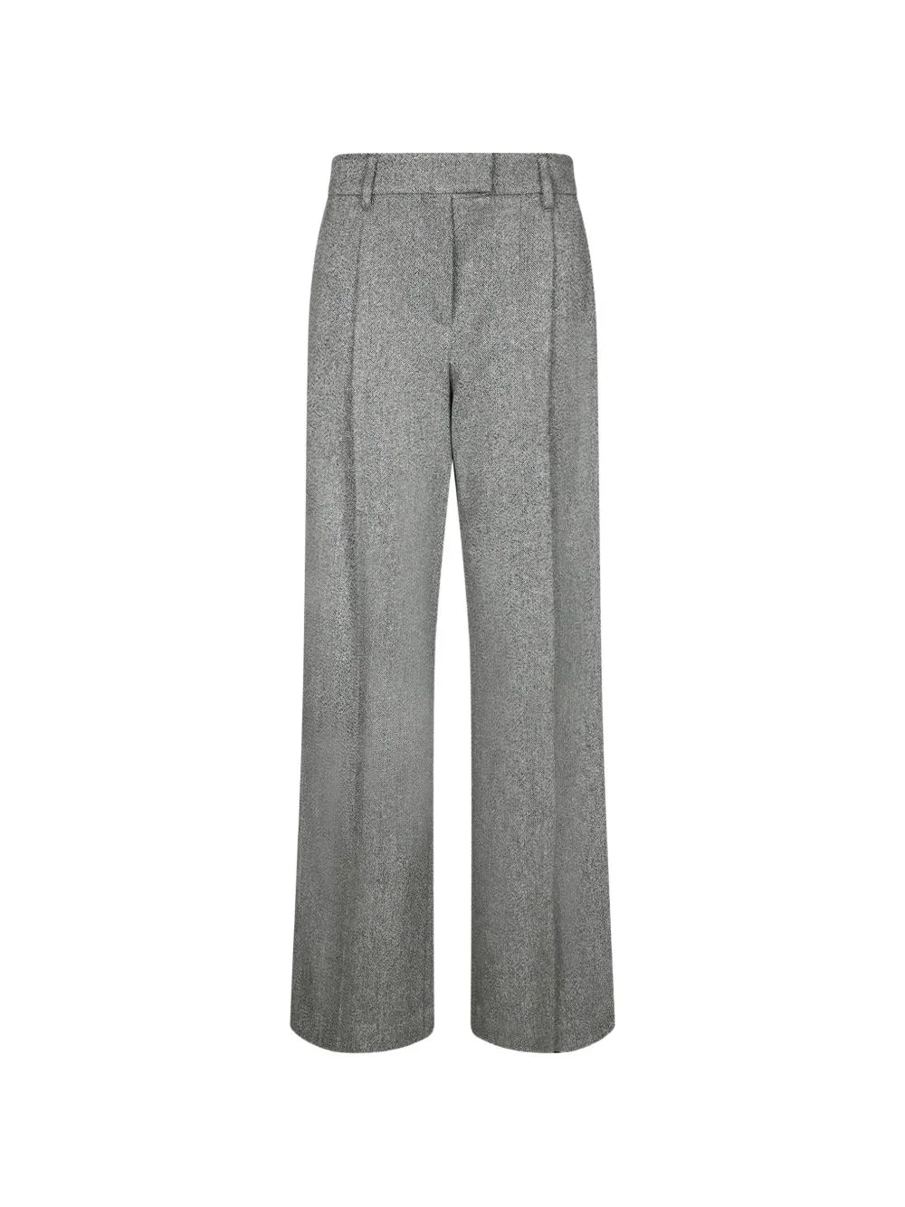 herringbone-pattern palazzo pants - 1