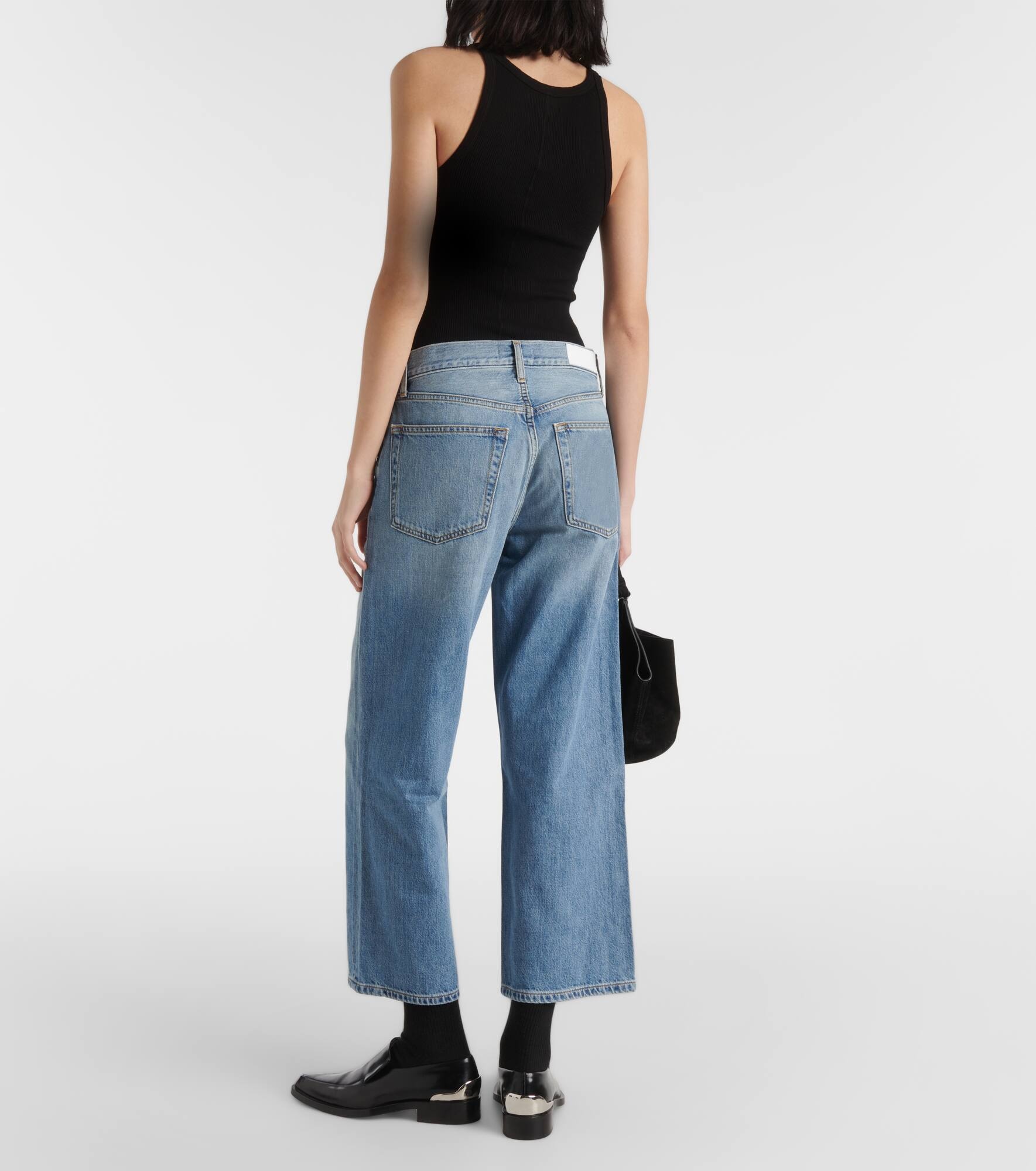 Loose mid-rise cropped straight jeans - 3