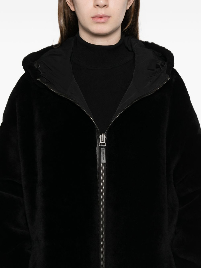 hooded zip-fastening coat 5