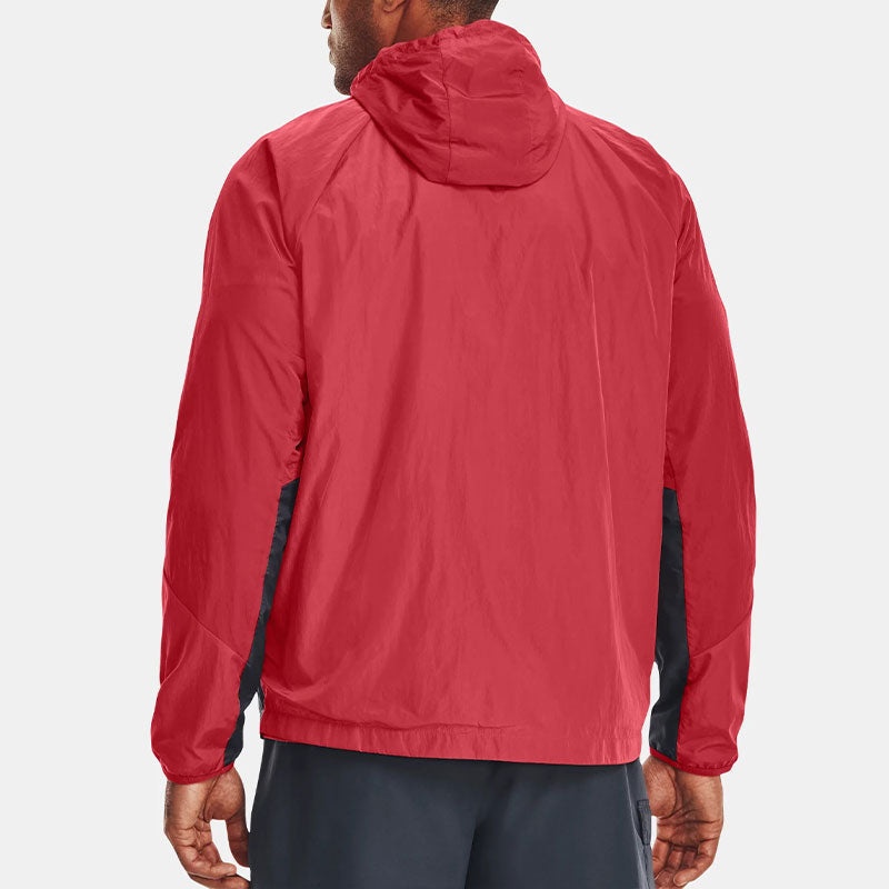 Under Armour Rush Woven Full Zip Jacket 'Coral Red' 1377181-638 - 5