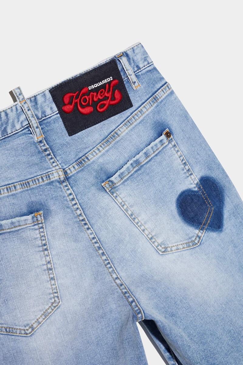 LIGHT WASH HIGH WAIST BELL BOTTOM JEANS - 4