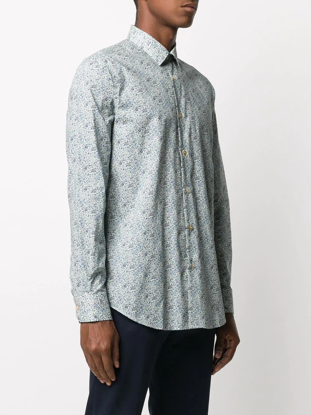 floral-print cotton shirt - 3