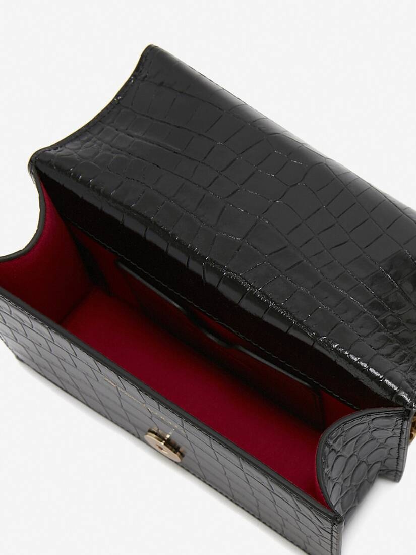 Women's Mini Jewelled Satchel in Black - 5