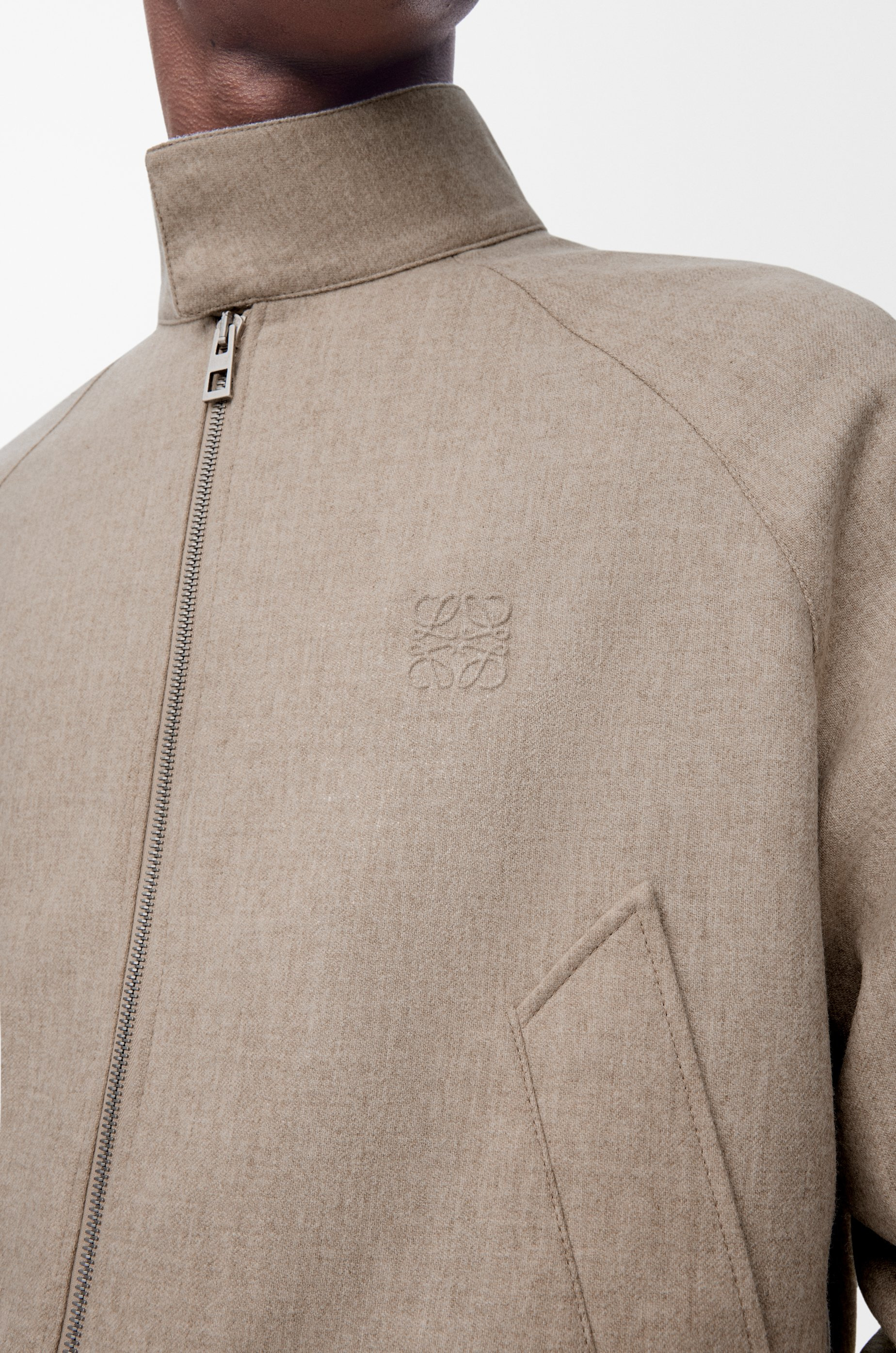 Zip-up jacket in wool and cashmere - 5
