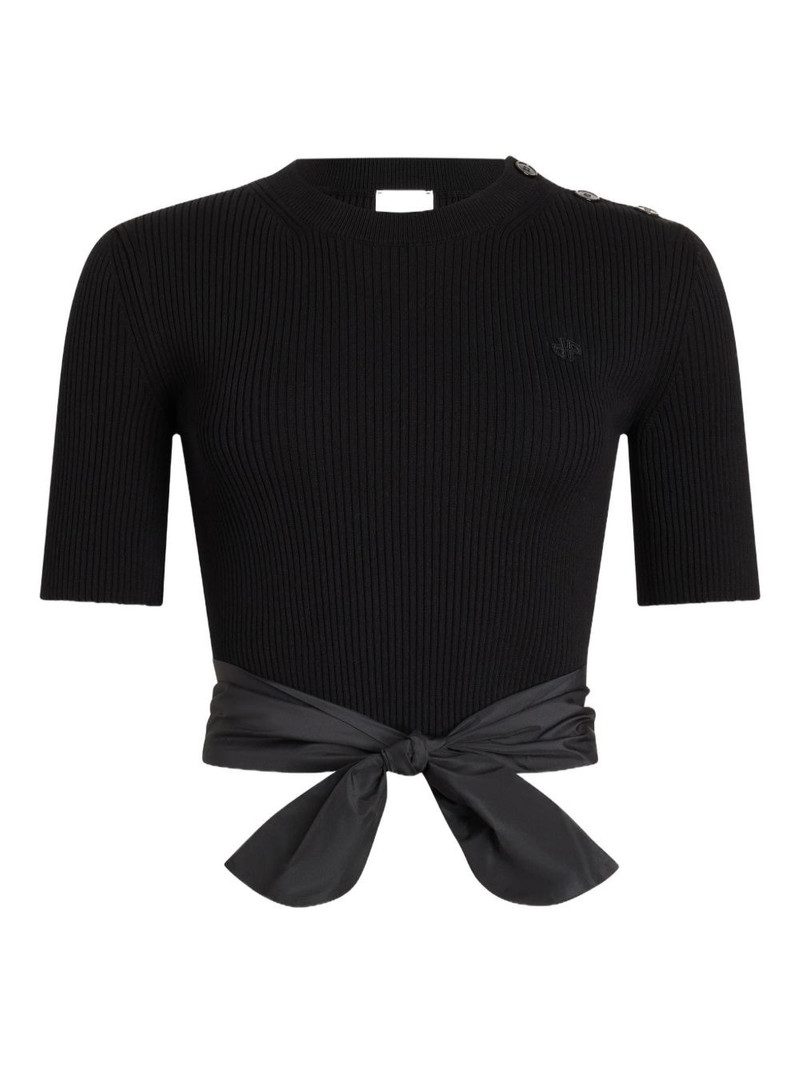 knot ribbed T-shirt 1