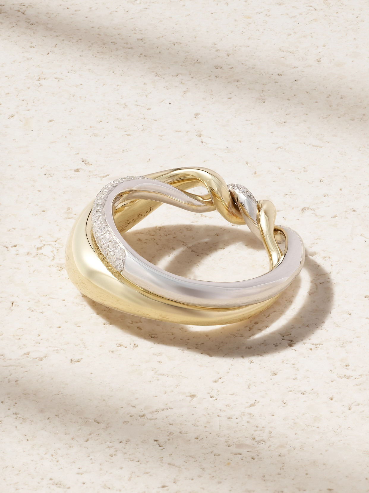 9-karat Yellow And White Gold Diamond Ring - 1