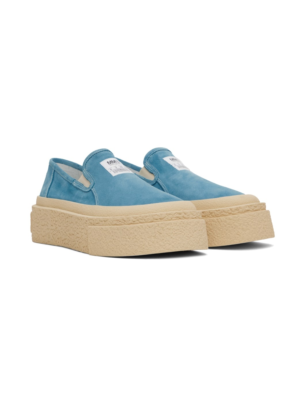 Blue Platform Slip-On Sneakers - 4