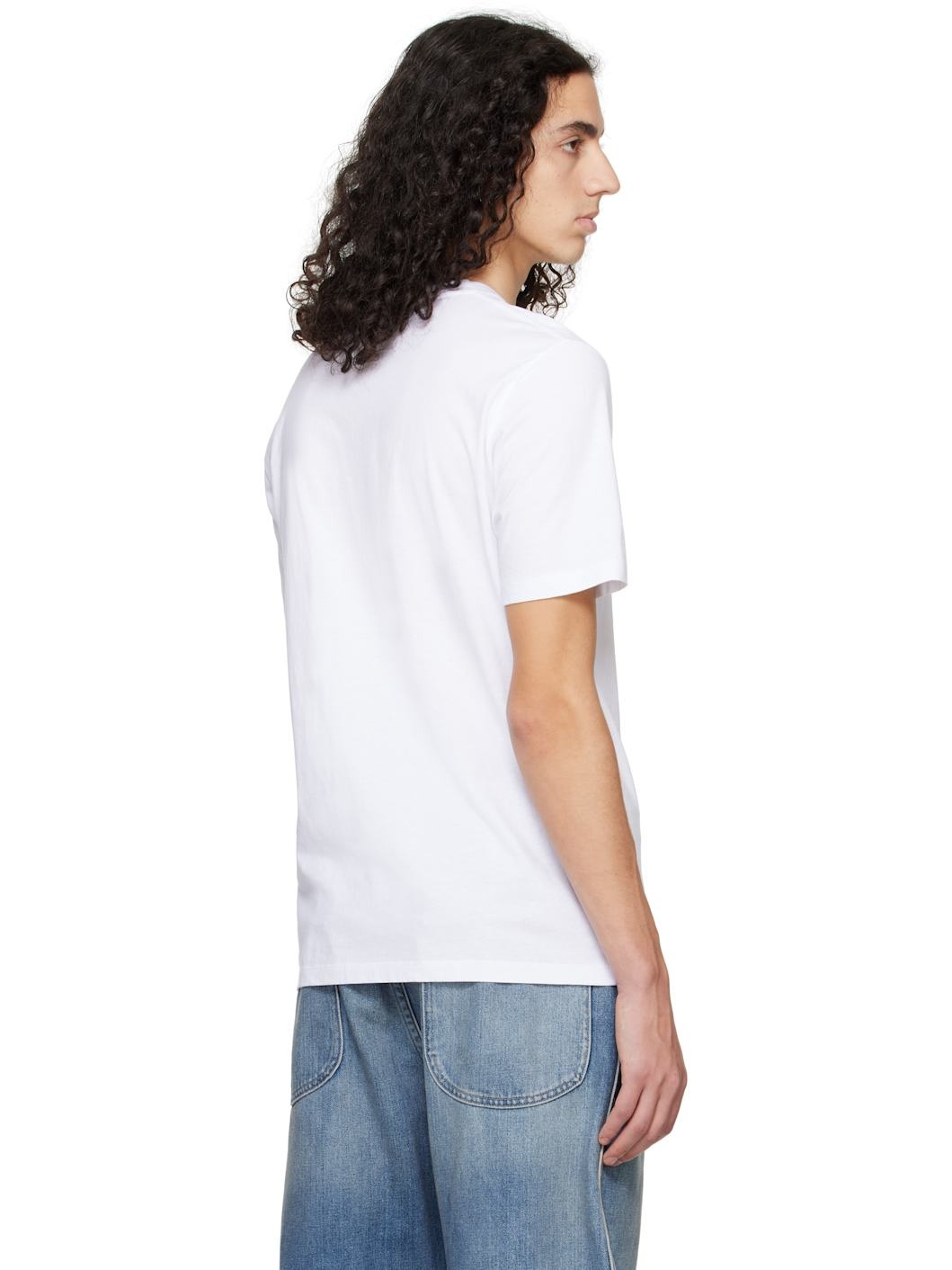 Three-Pack White Cotton T-shirts - 3