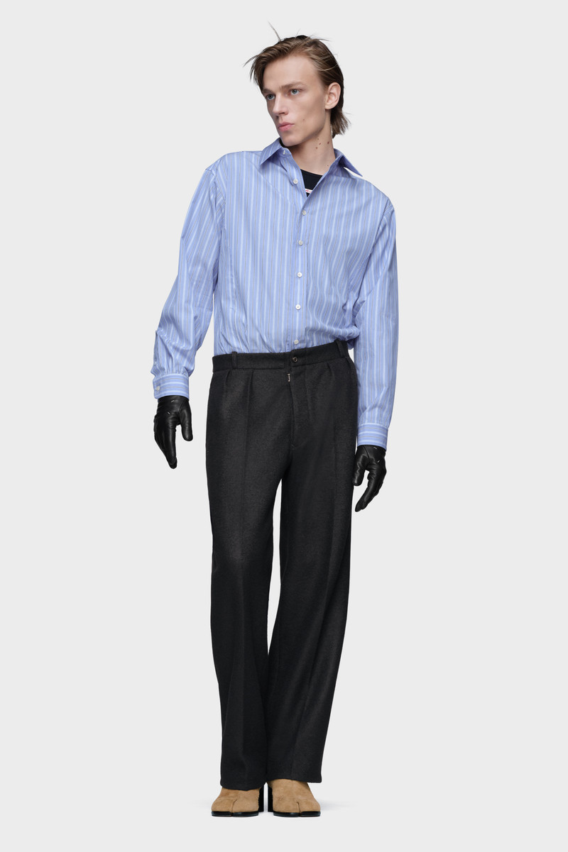 Felted Wool Straight-Leg Trousers 6