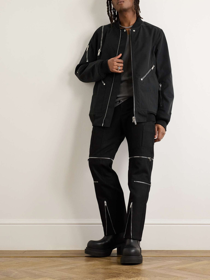 Rick Owens + Bonotto Headon Straight-Leg Convertible Zip-Embellished Cotton-Blend Canvas Trousers outlook