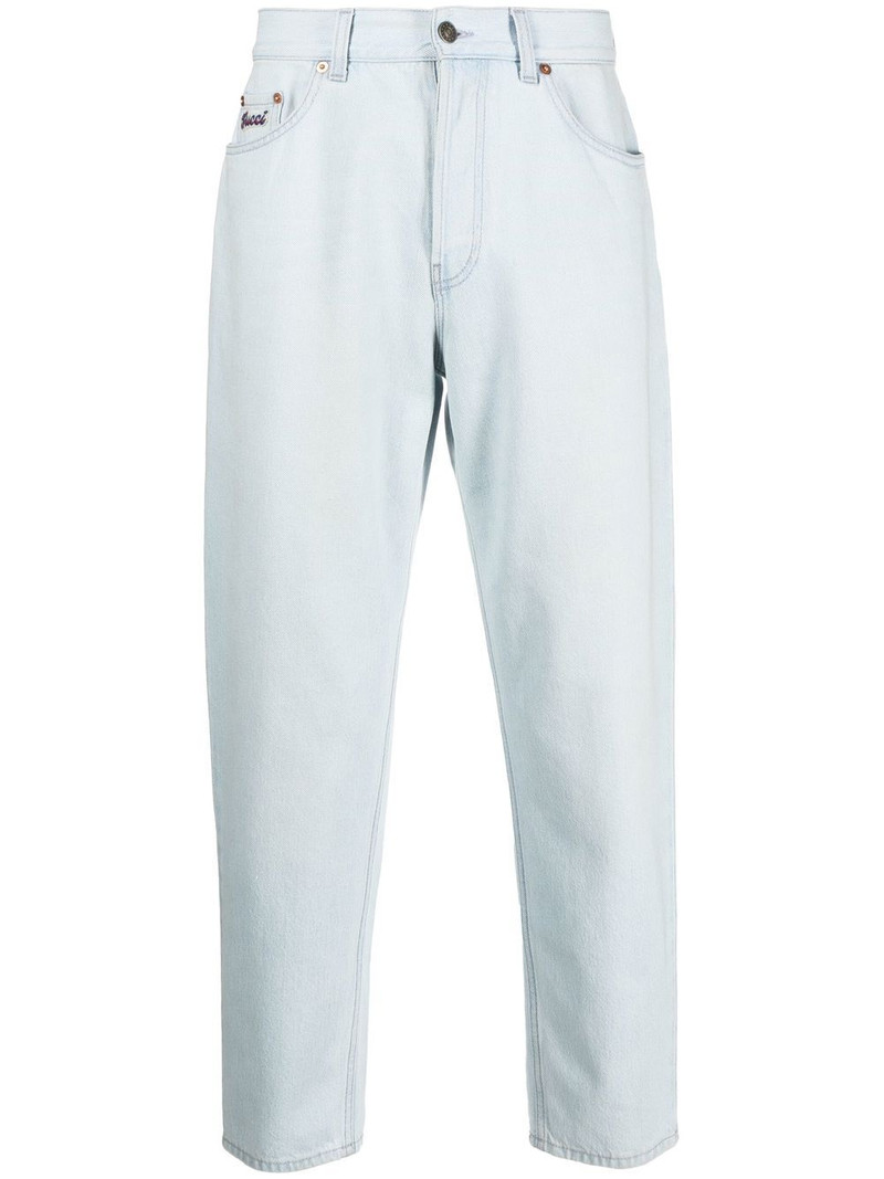 high-waisted cropped jeans 1