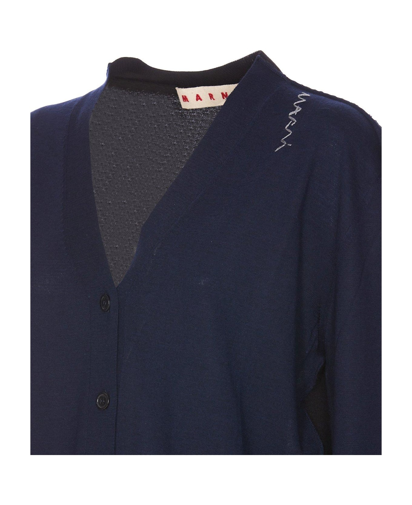 Logo Embroidered Knit Cardigan - 3