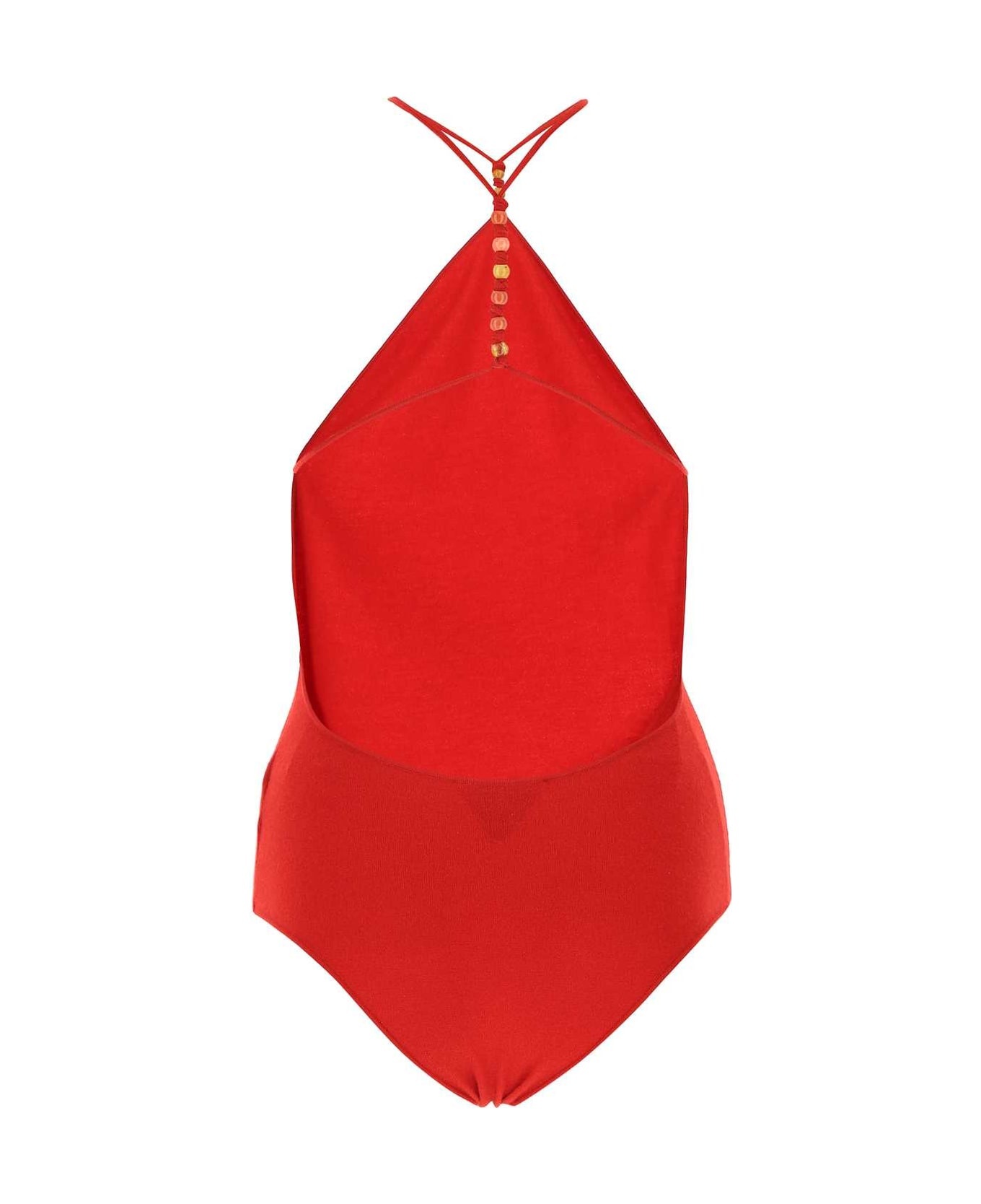 Tシャツ・カットソー BOTTEGA VENETA Red Stretch Cashmere Blend Bodysuit Bottega Veneta Red Stretch Cashmere Blend Bodysuit – LOZURI®