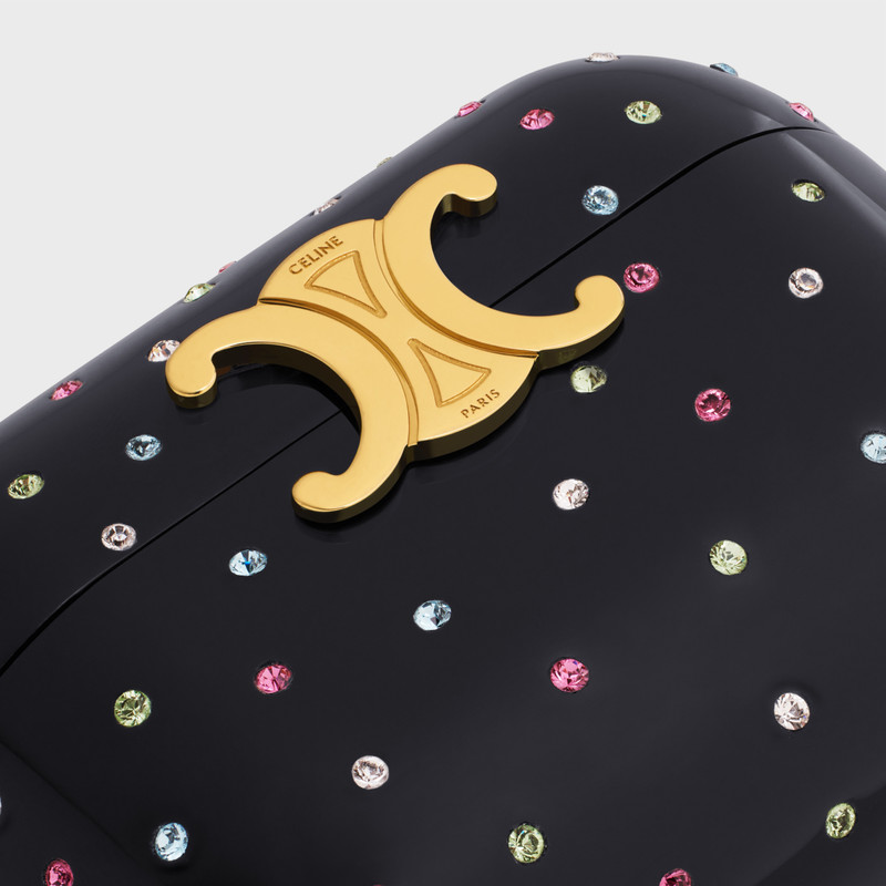 AIRPODS PRO CASE ON CHAIN in RESIN and strass 4