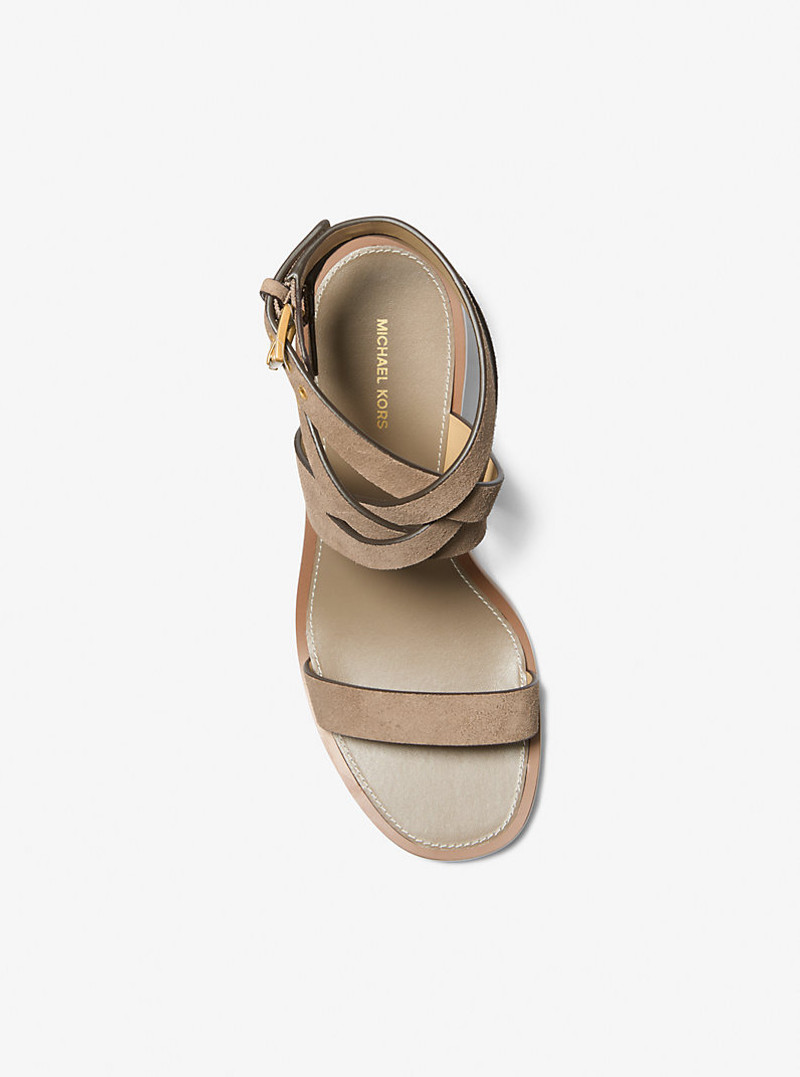Irene Suede Kitten Heel Sandal 3