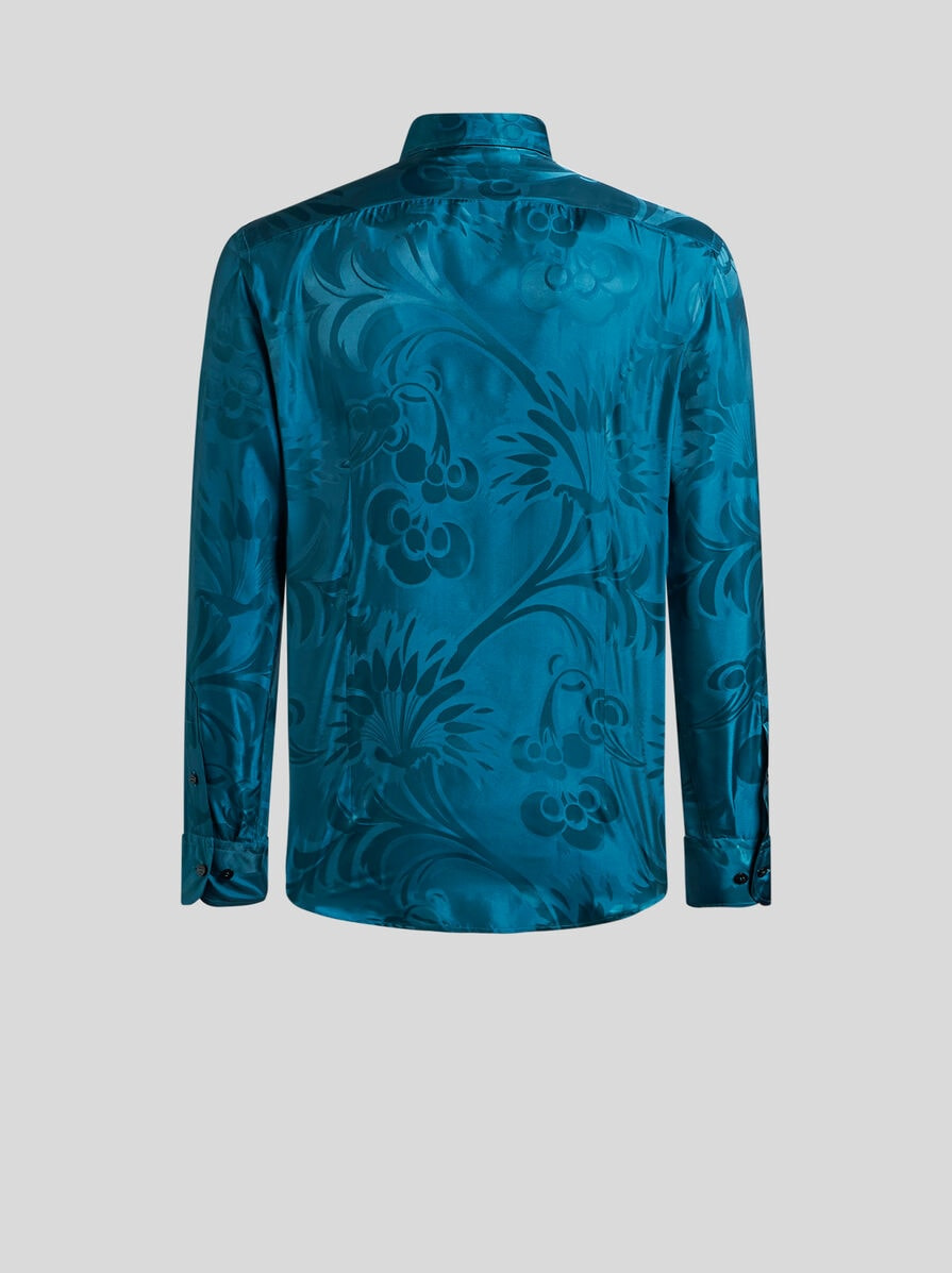 FLORAL LEAFY JACQUARD ROMA SHIRT - 5