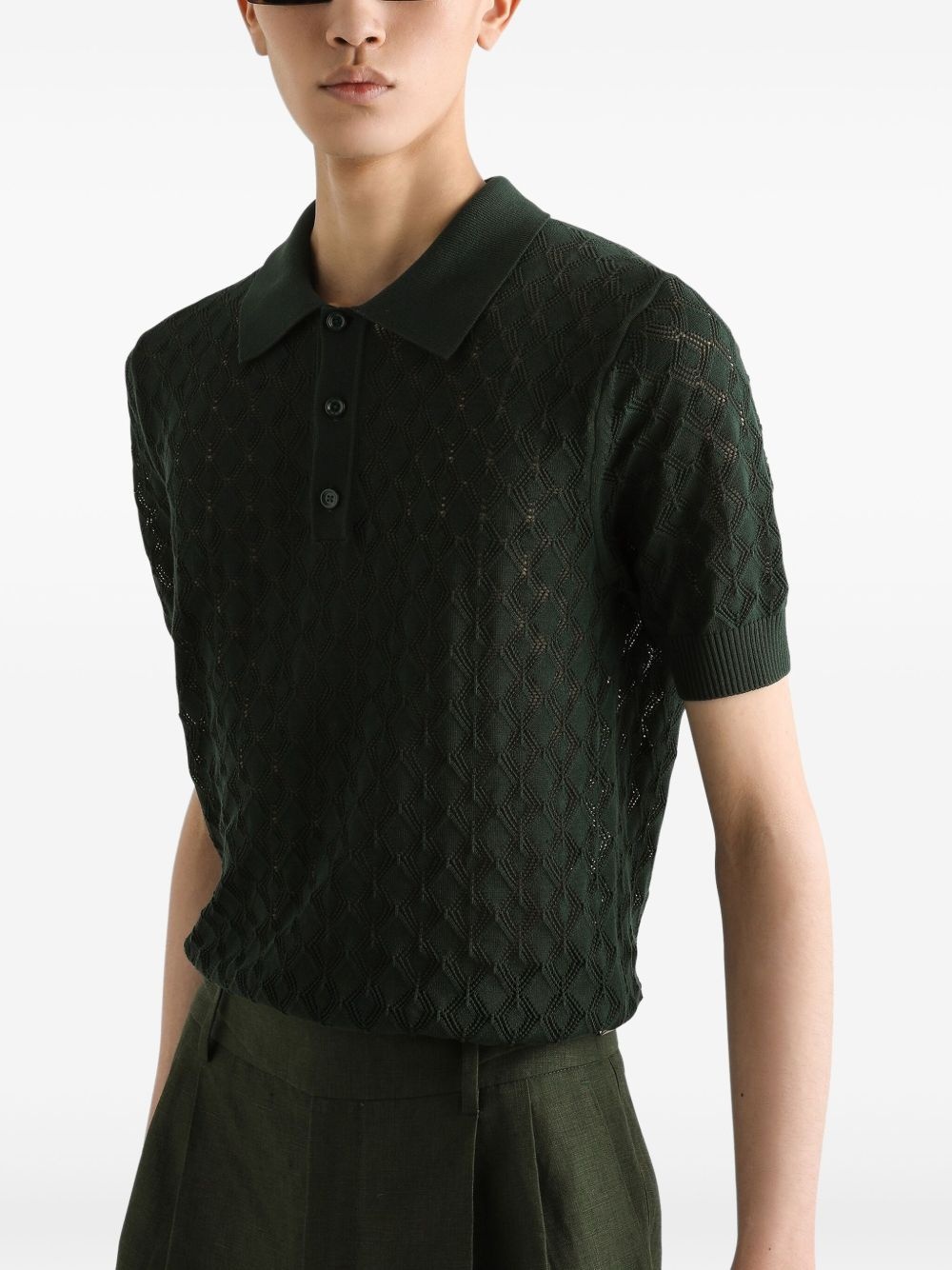 knitted polo shirt - 4
