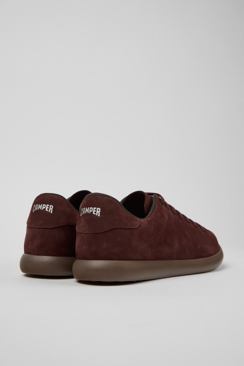 CAMPERLAB Burgundy Nubuck Sneakers for Men. outlook
