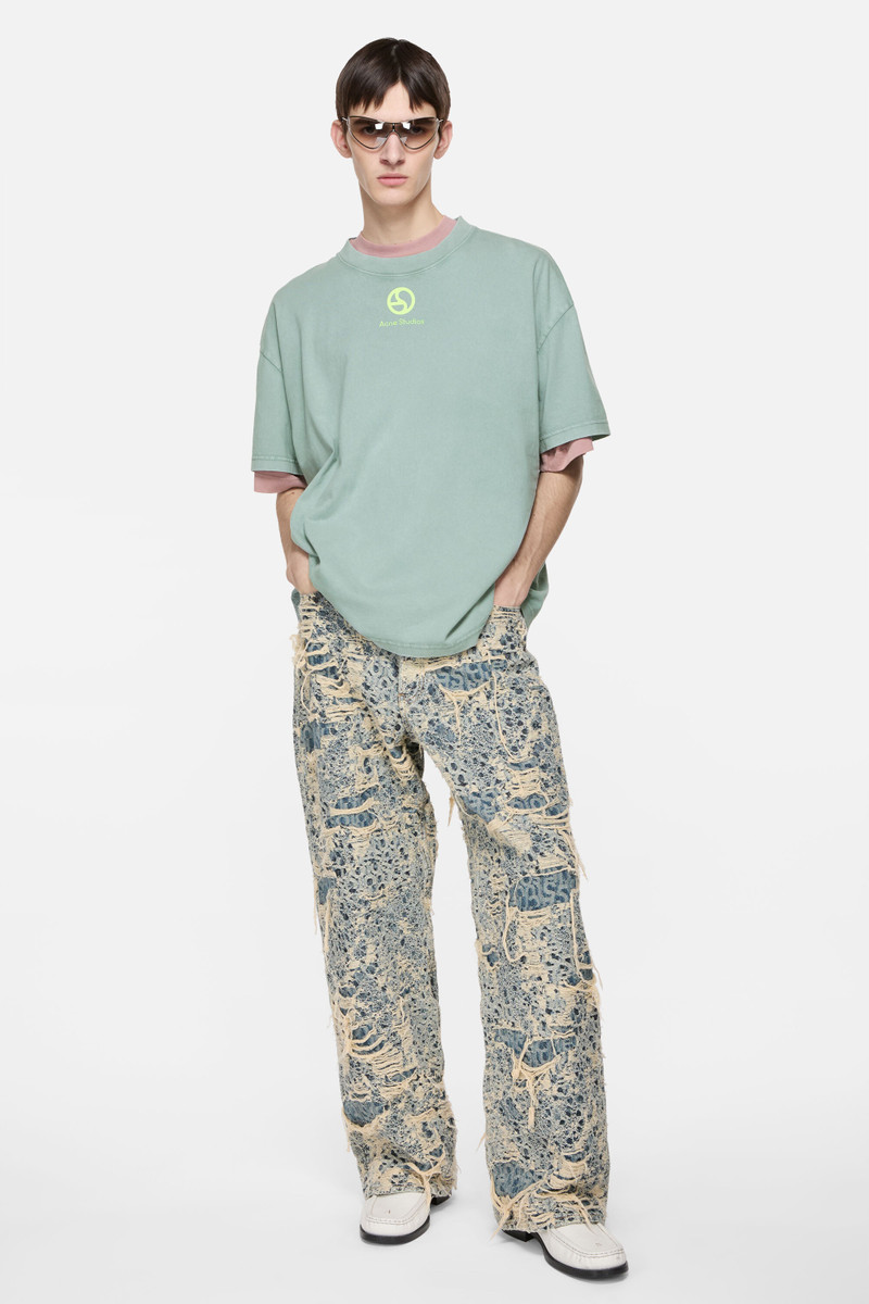 Acne Studios Logo t-shirt - Mint green outlook