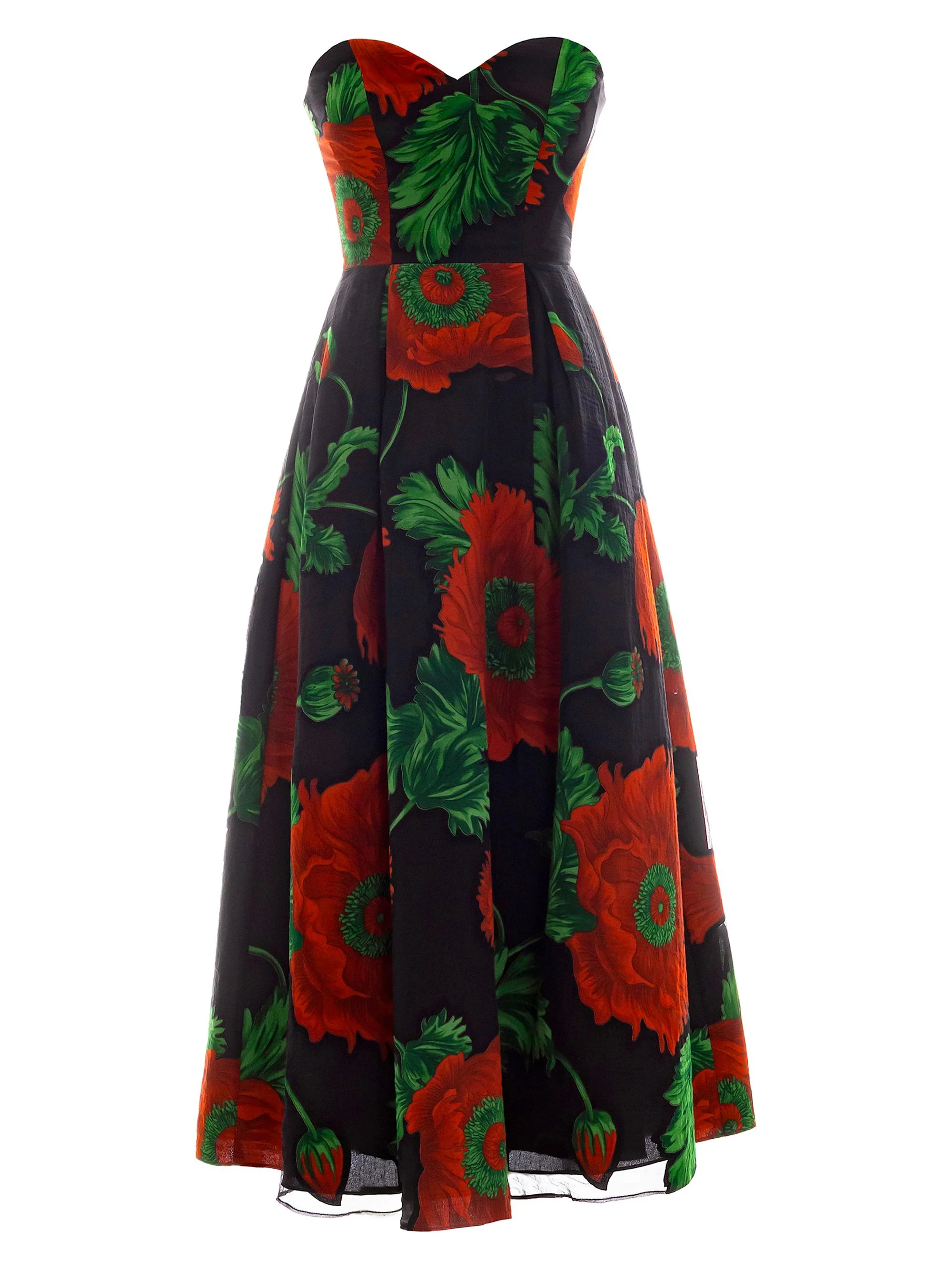 Women's Maisy Poppy Fit & Flare Cocktail Dress - Black Multi - 1