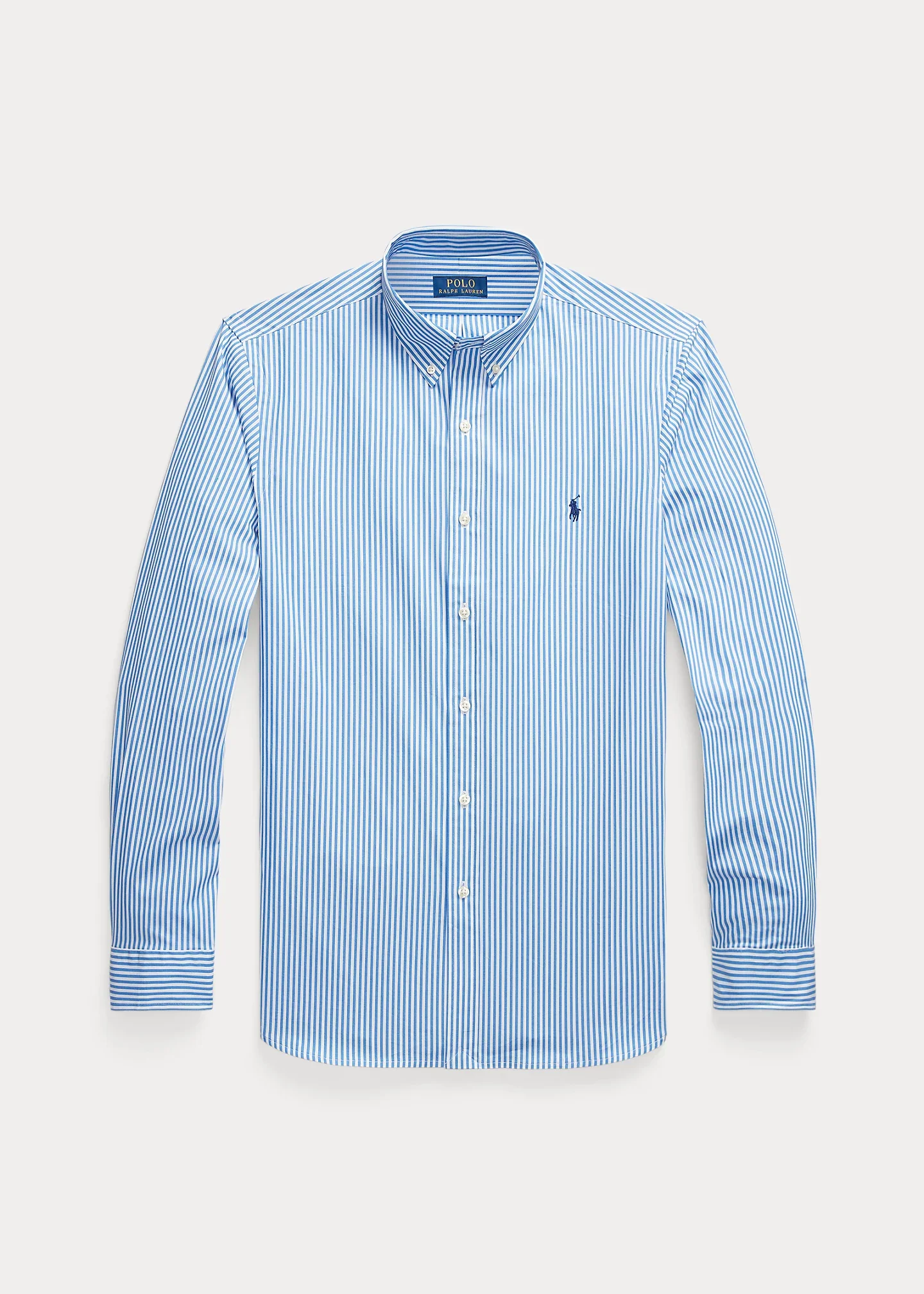 Slim Fit Striped Stretch Poplin Shirt - 1