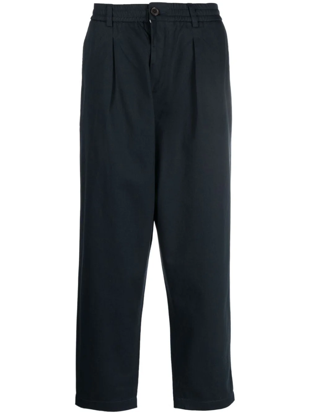 elasticated-waistband tapered trousers - 1