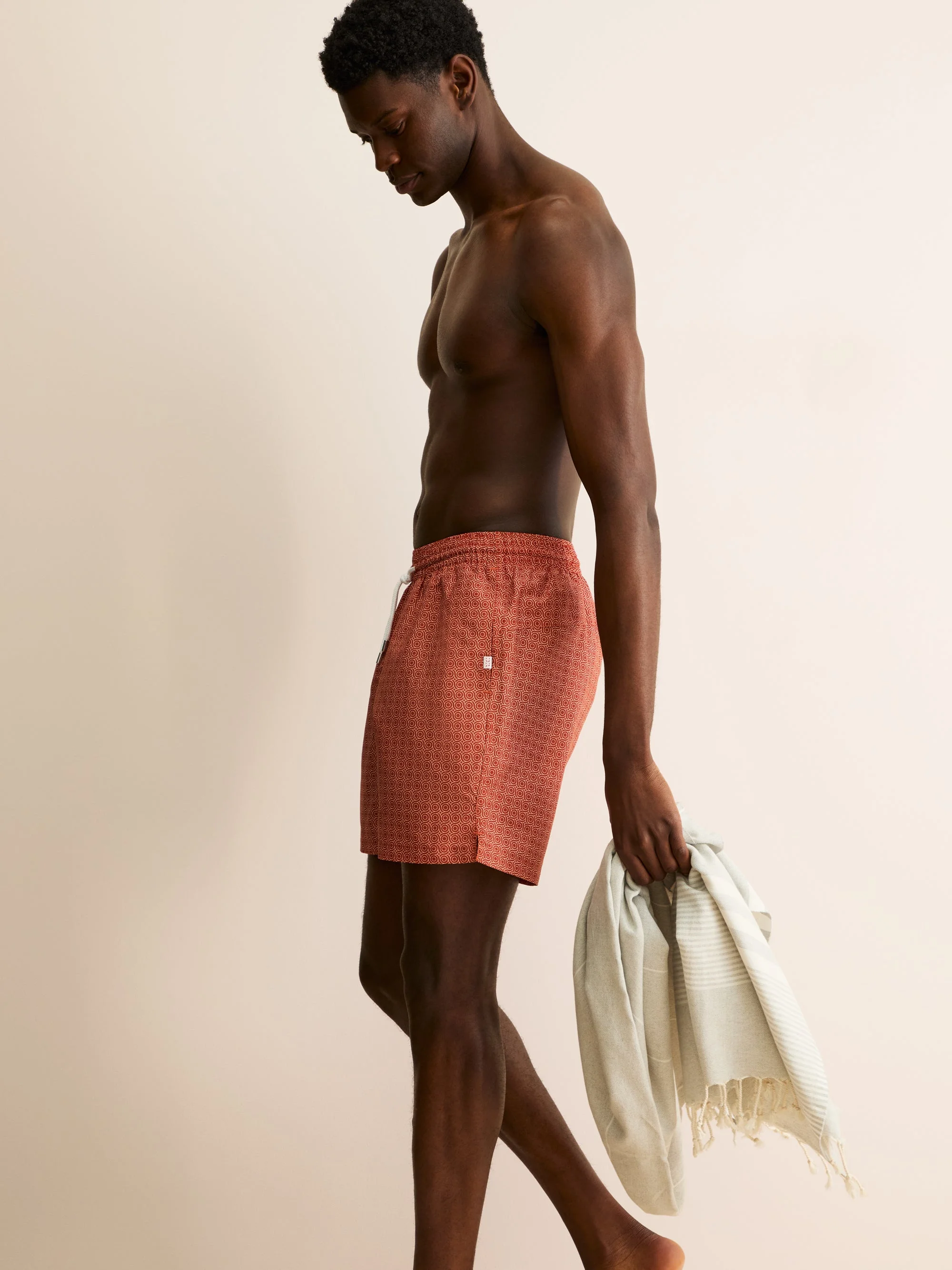 Men's Swim Trunks London Roundabout Burnt Orange - 1