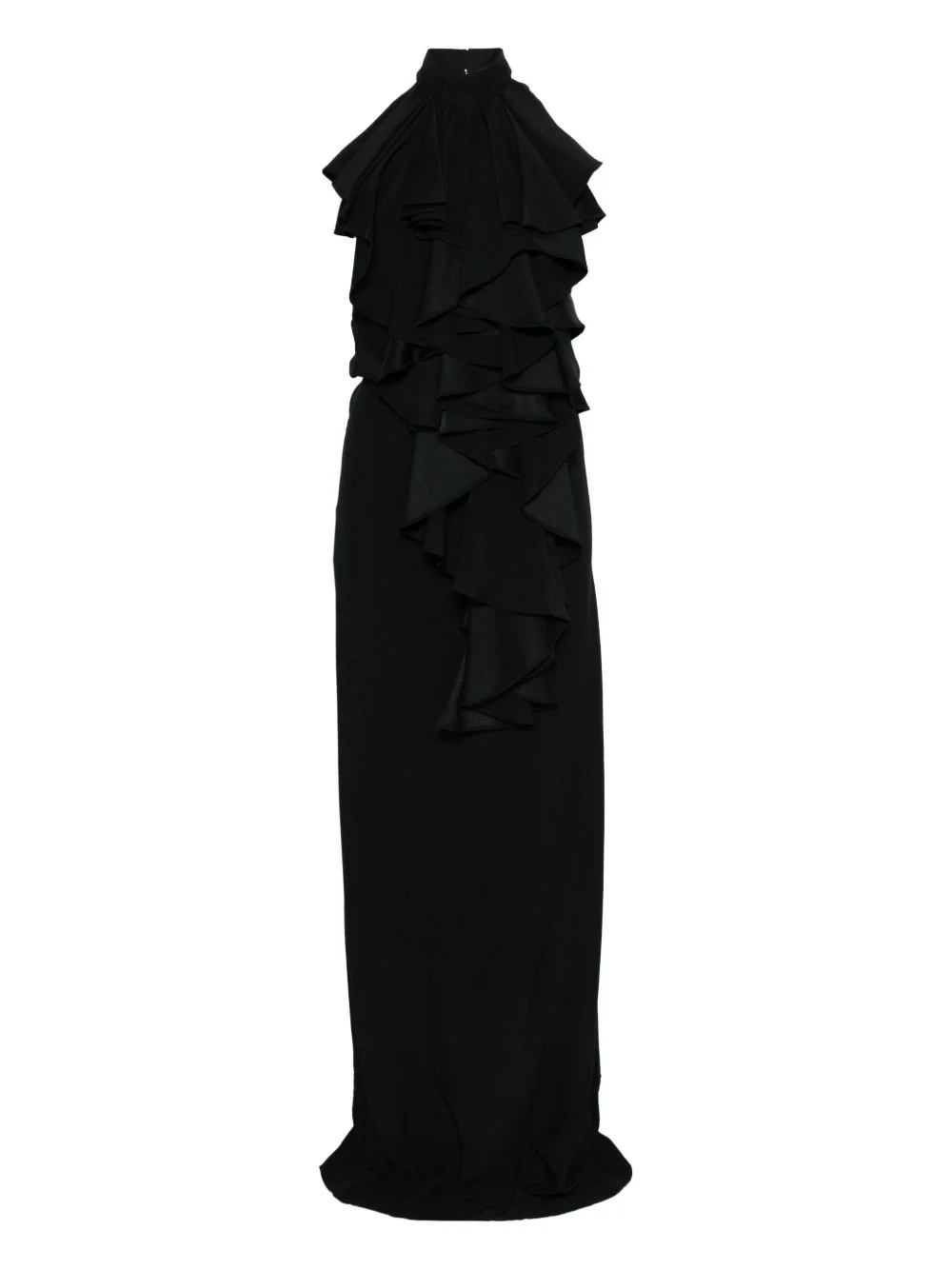 jabot-collar gown - 1