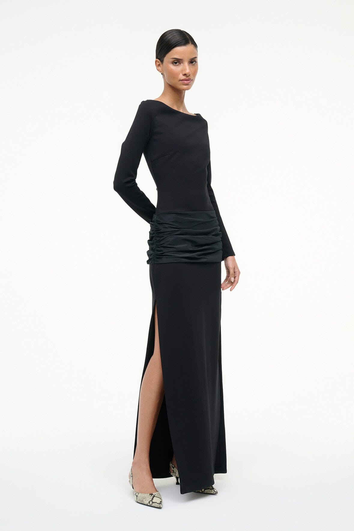 STAUD HOLLAND DRESS BLACK - 3