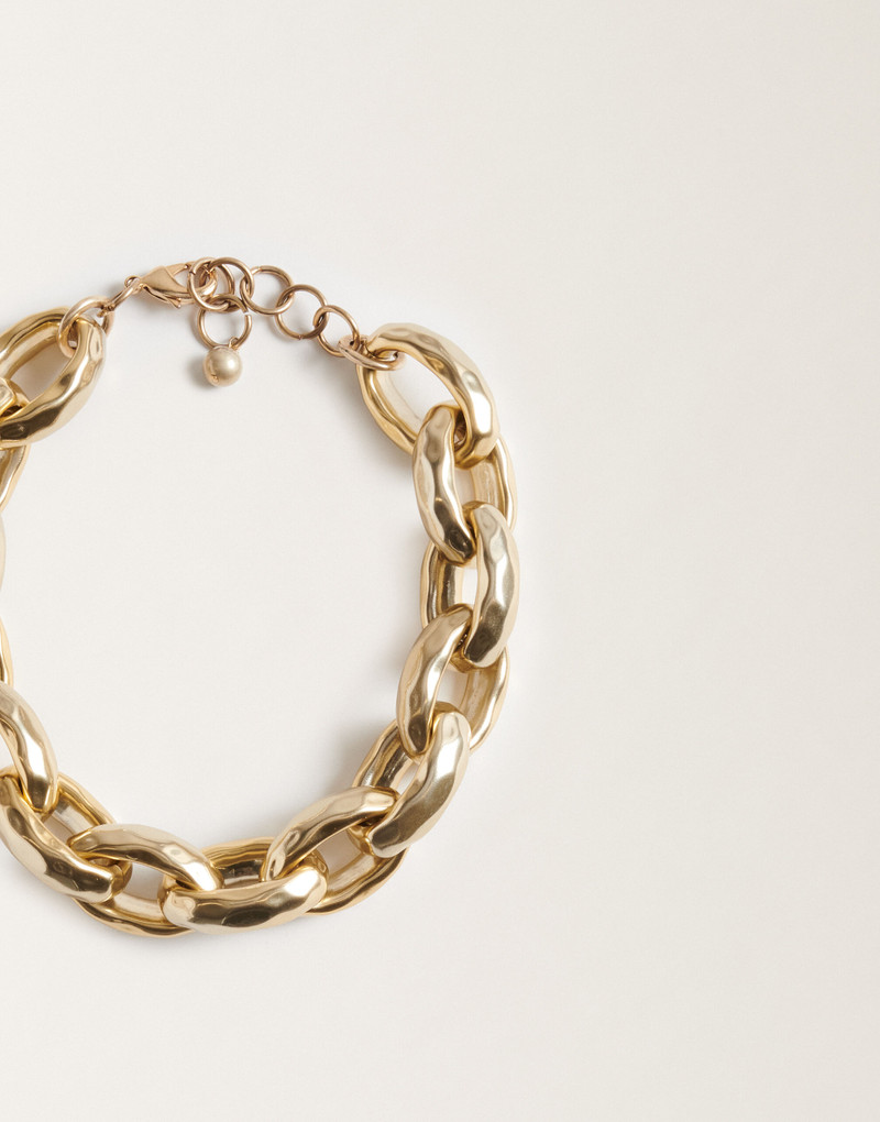 Hammered chain maxi necklace 3