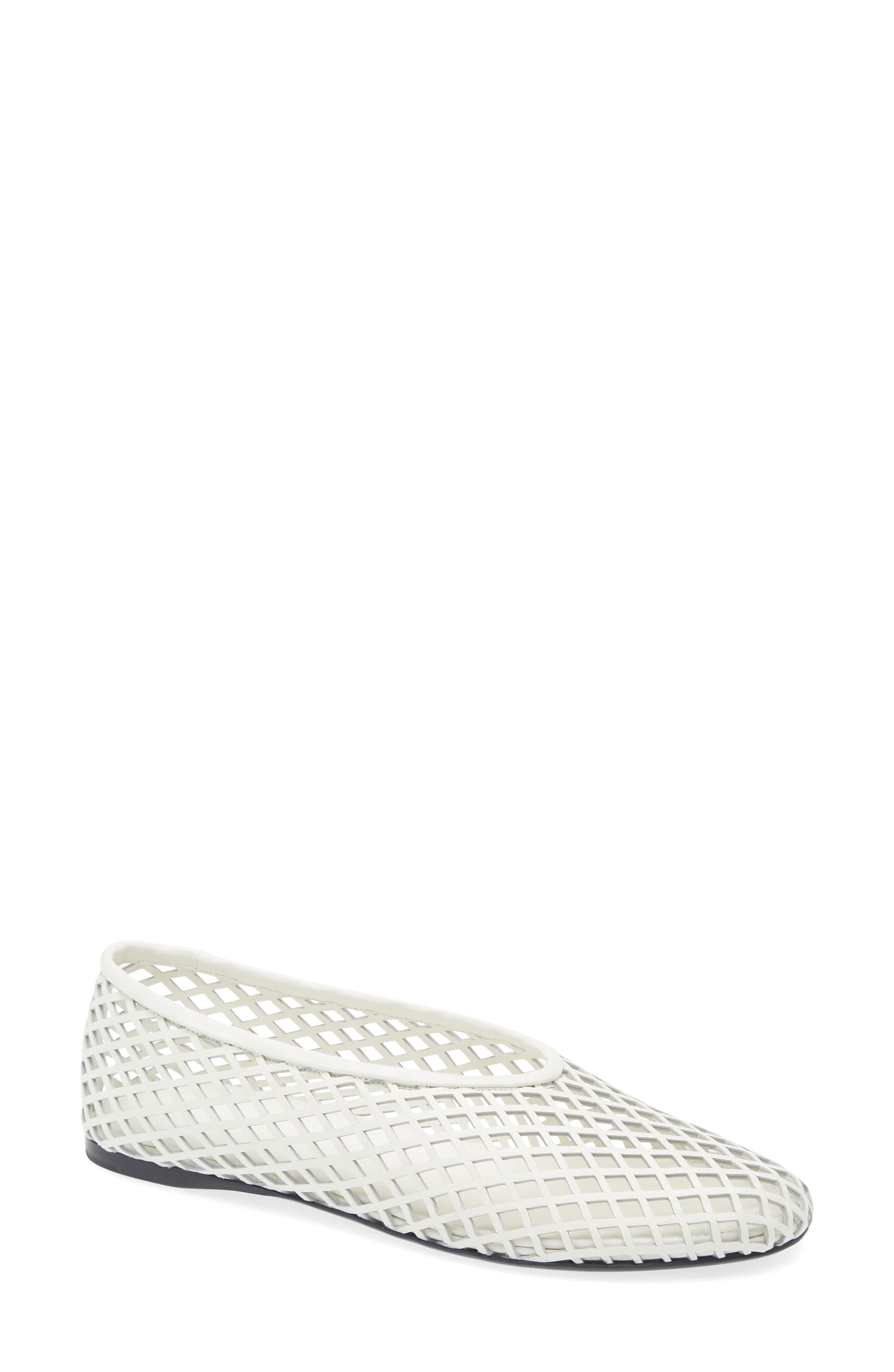 Proenza Schouler Tee Perforated Ballet Flat in Ivory at Nordstrom - 1