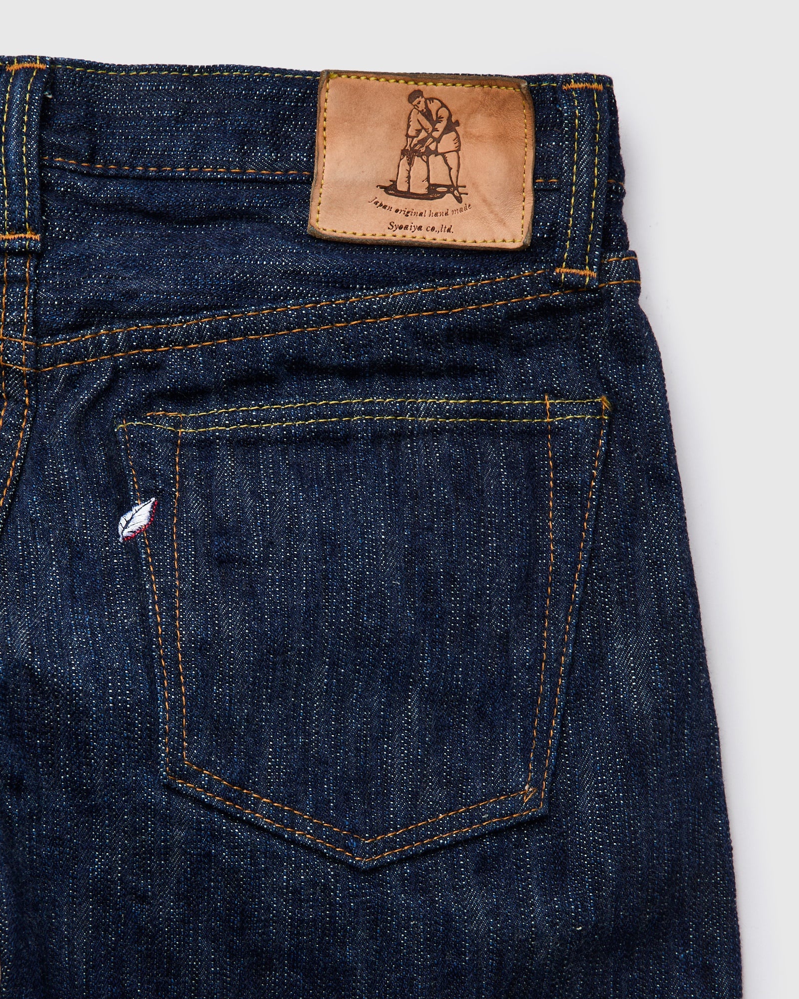 KS-15oz-019 "Kasuri" 15oz Slub Selvedge Denim - Relaxed Tapered Fit - 4
