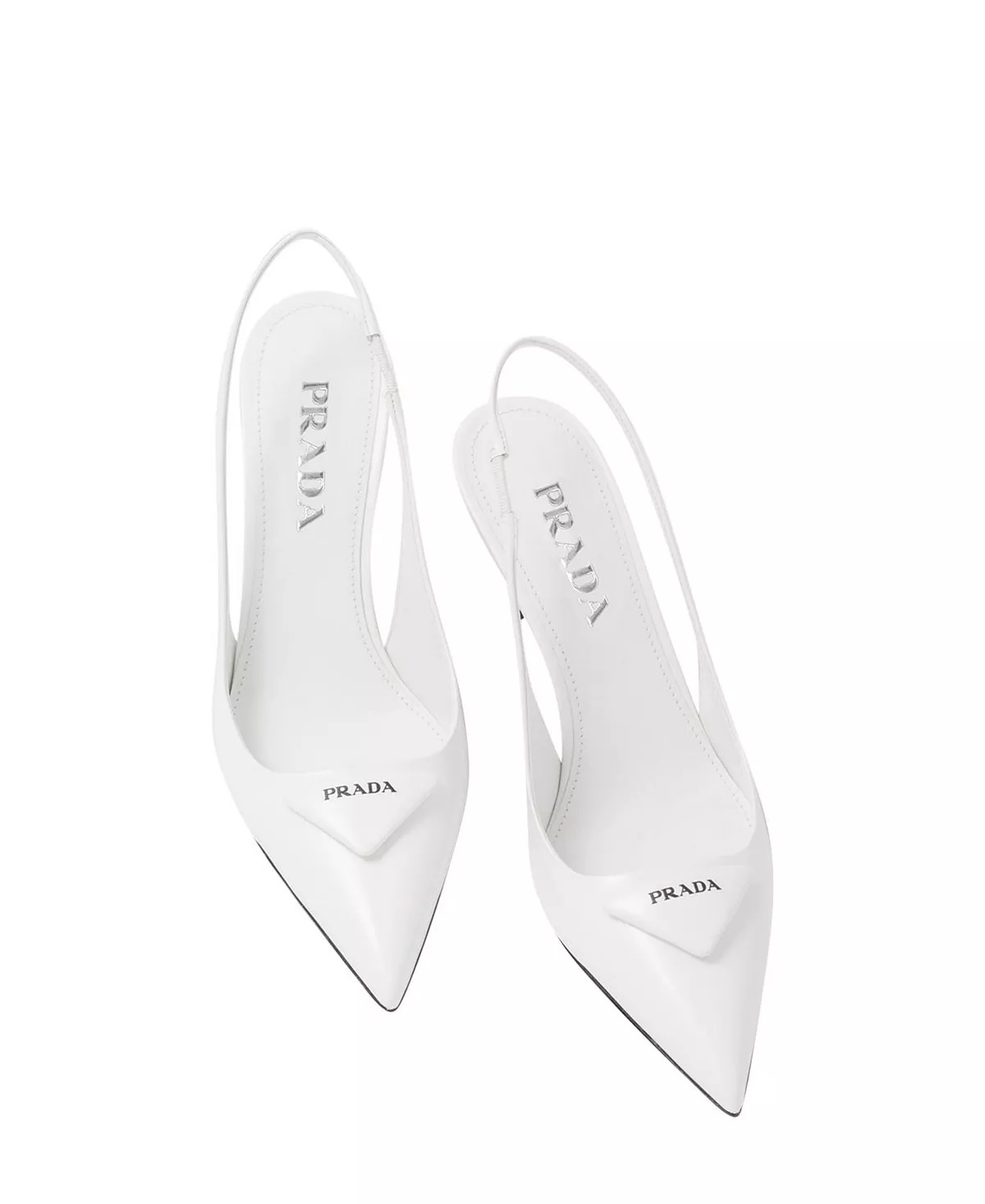 Women's Brushed Leather Slingback Pumps - 3