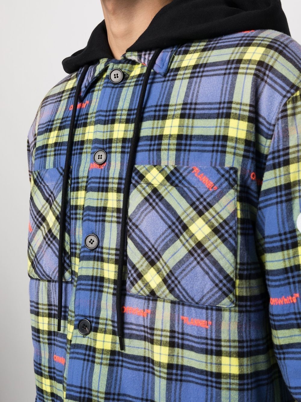 Off White plaid check shirt jacket REVERSIBLE