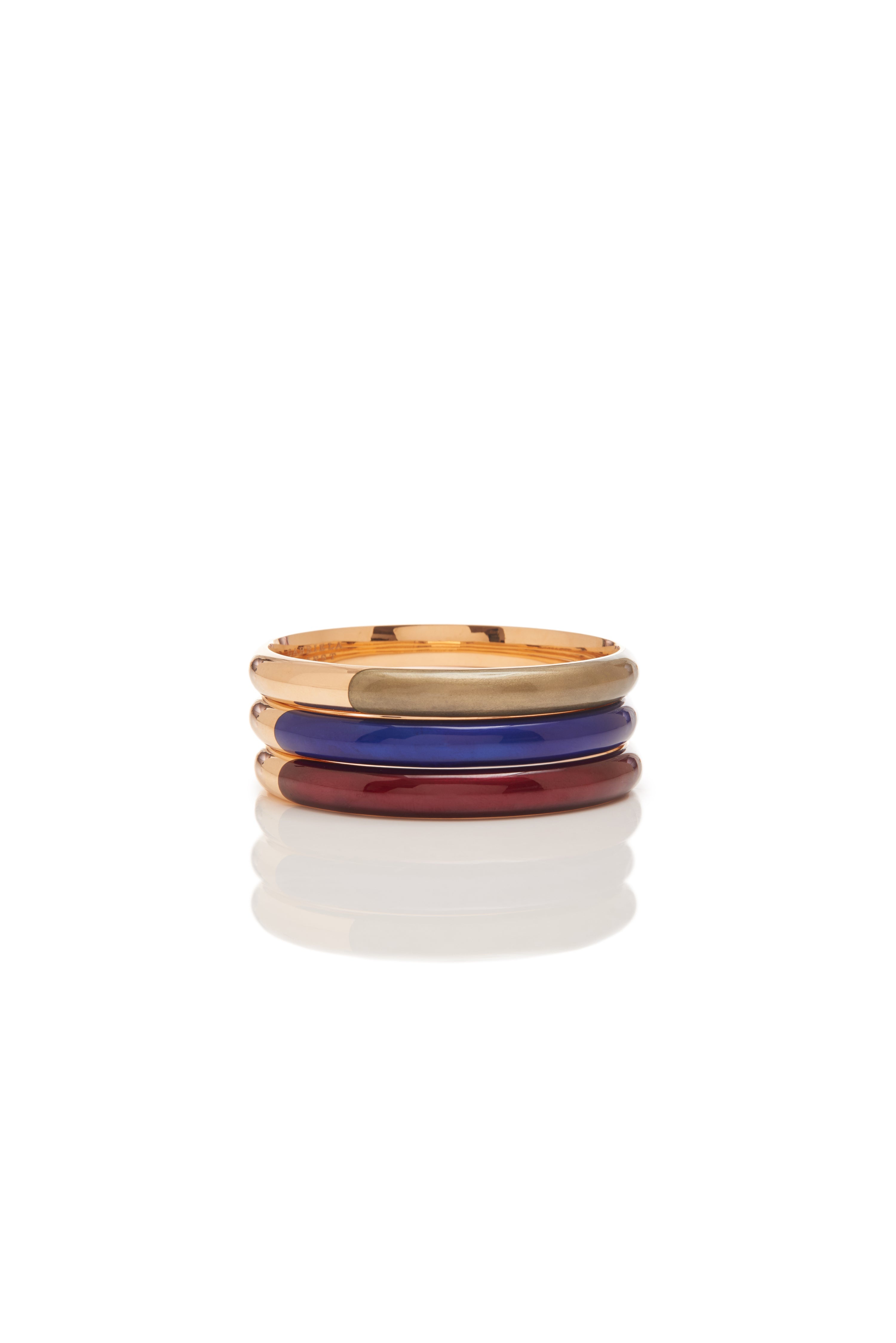 Vitreous Enamel and 18kt Gold Bangle - 7