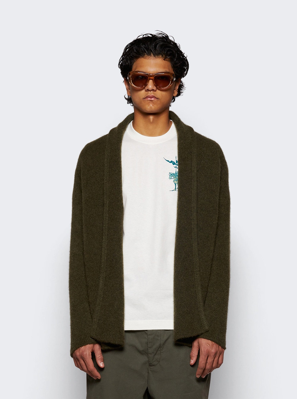 Italy Smoking Jacket New Olive - 3