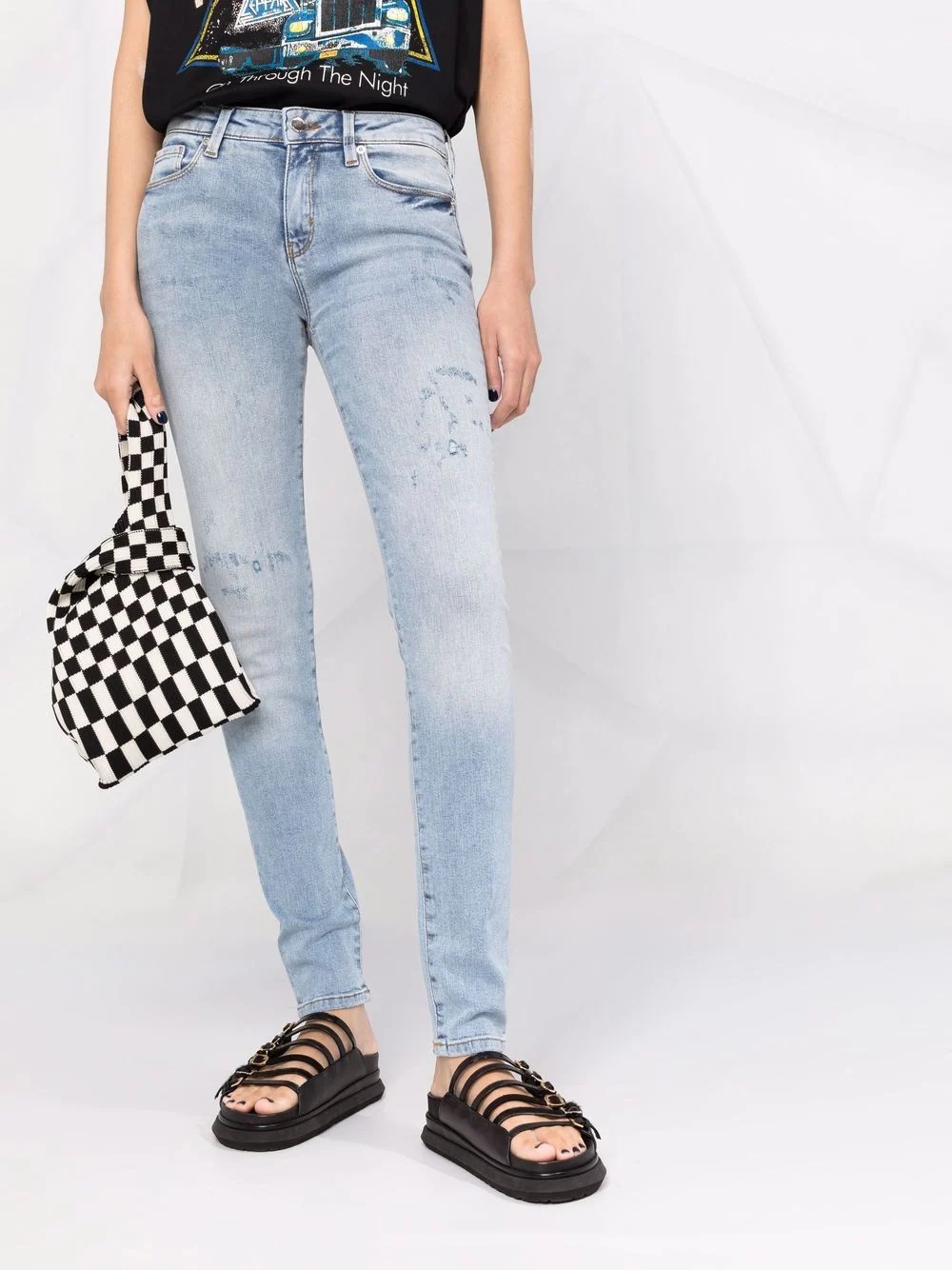 distressed-effect skinny jeans - 3