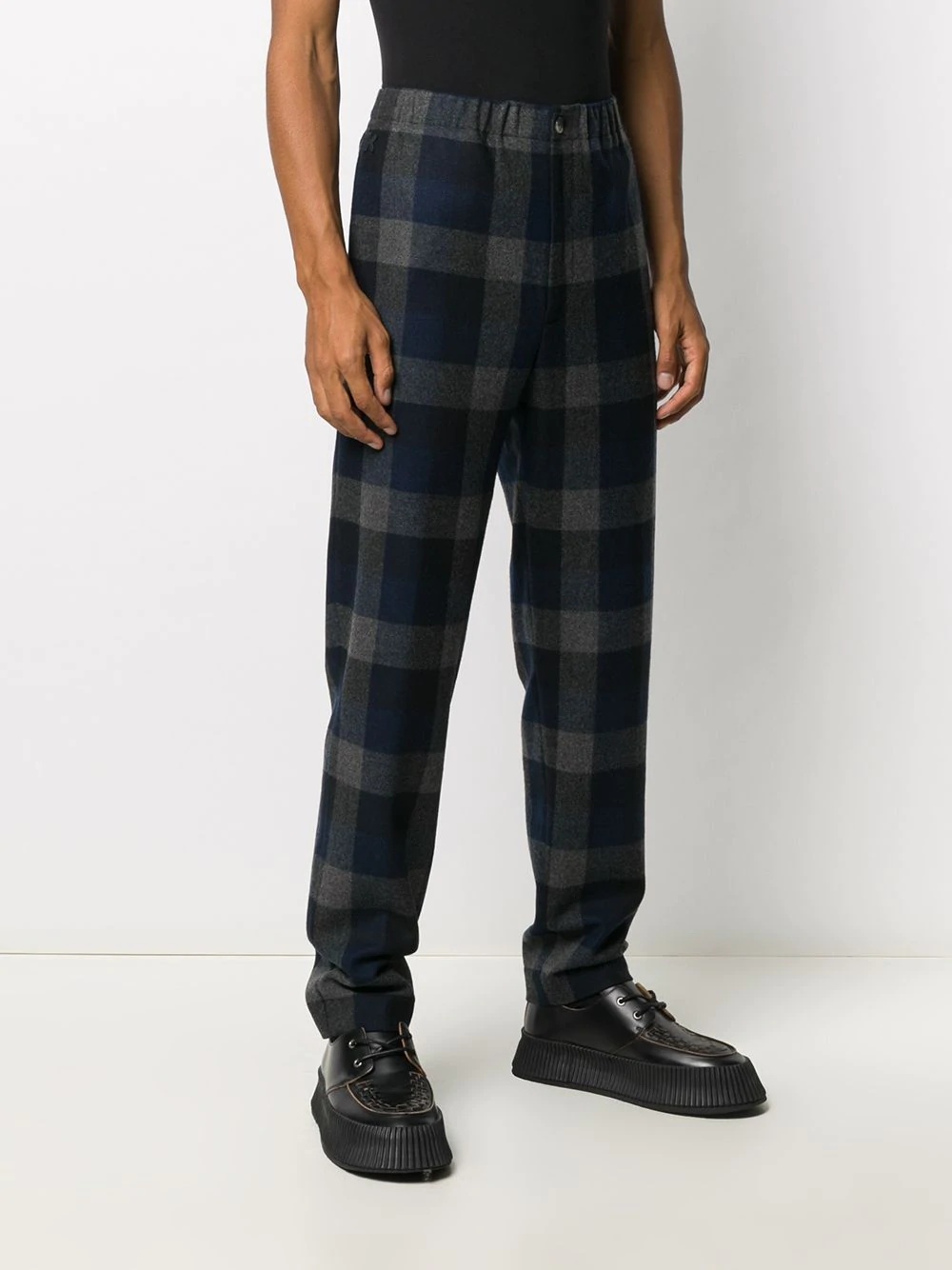 checked tailored trousers - 3