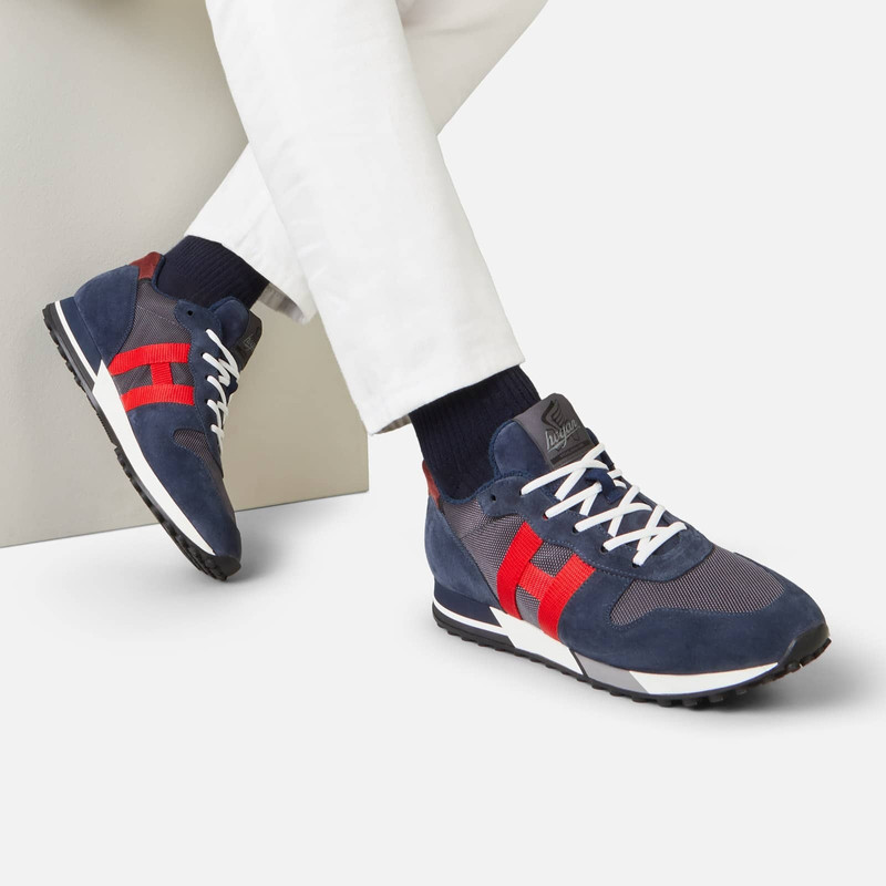 Sneakers 호건 H383 블루 그레이 레드 7