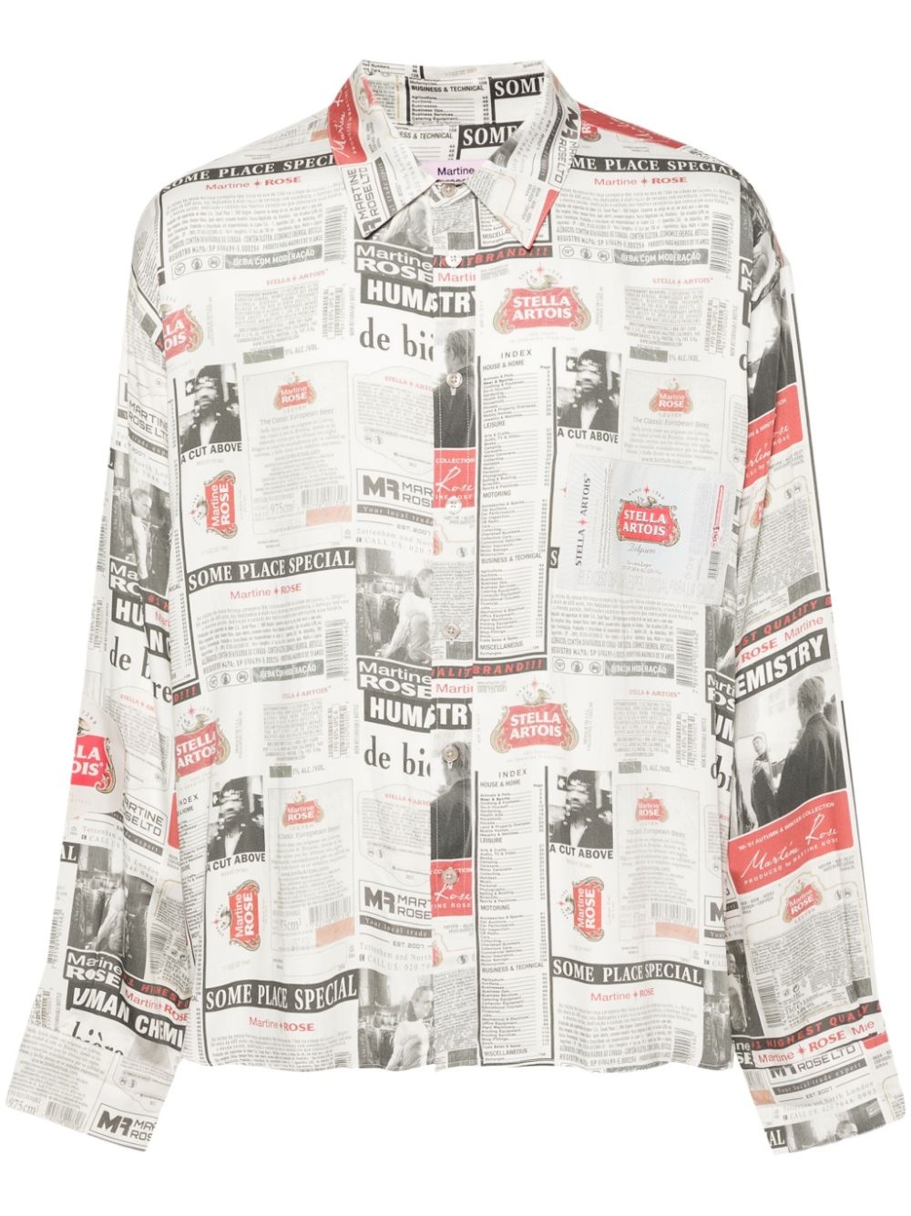 x Stella Artois newspaper-print shirt - 1