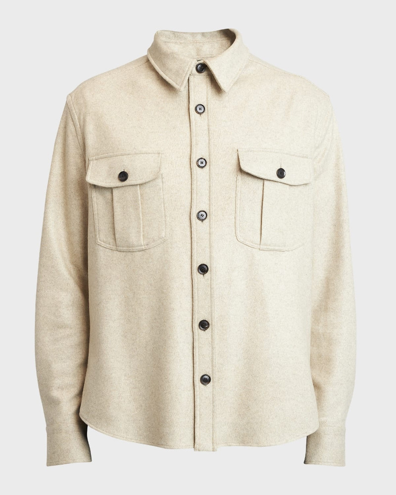 Brioni Men's Cashmere Jersey Overshirt outlook