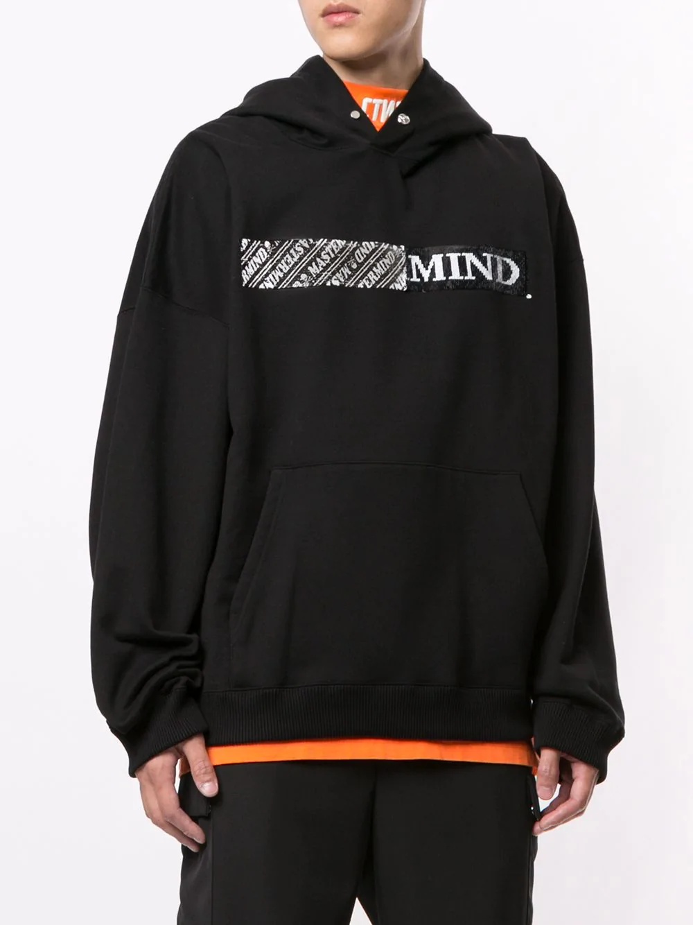 logo-print cotton hoodie - 4