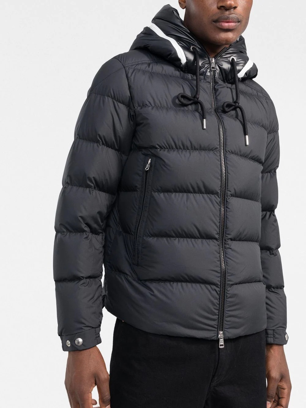 hooded feather down jacket - 3