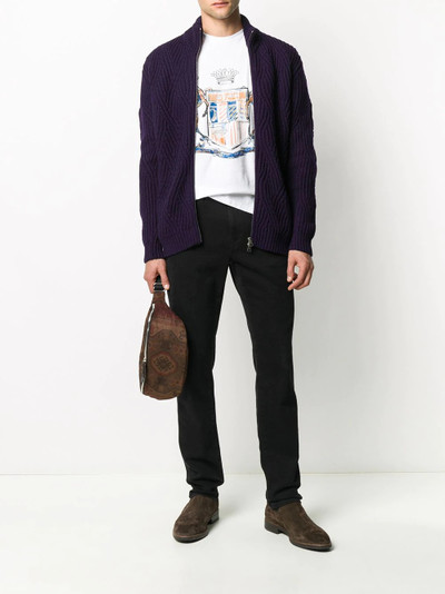 Etro emblem-print crew neck T-Shirt  outlook