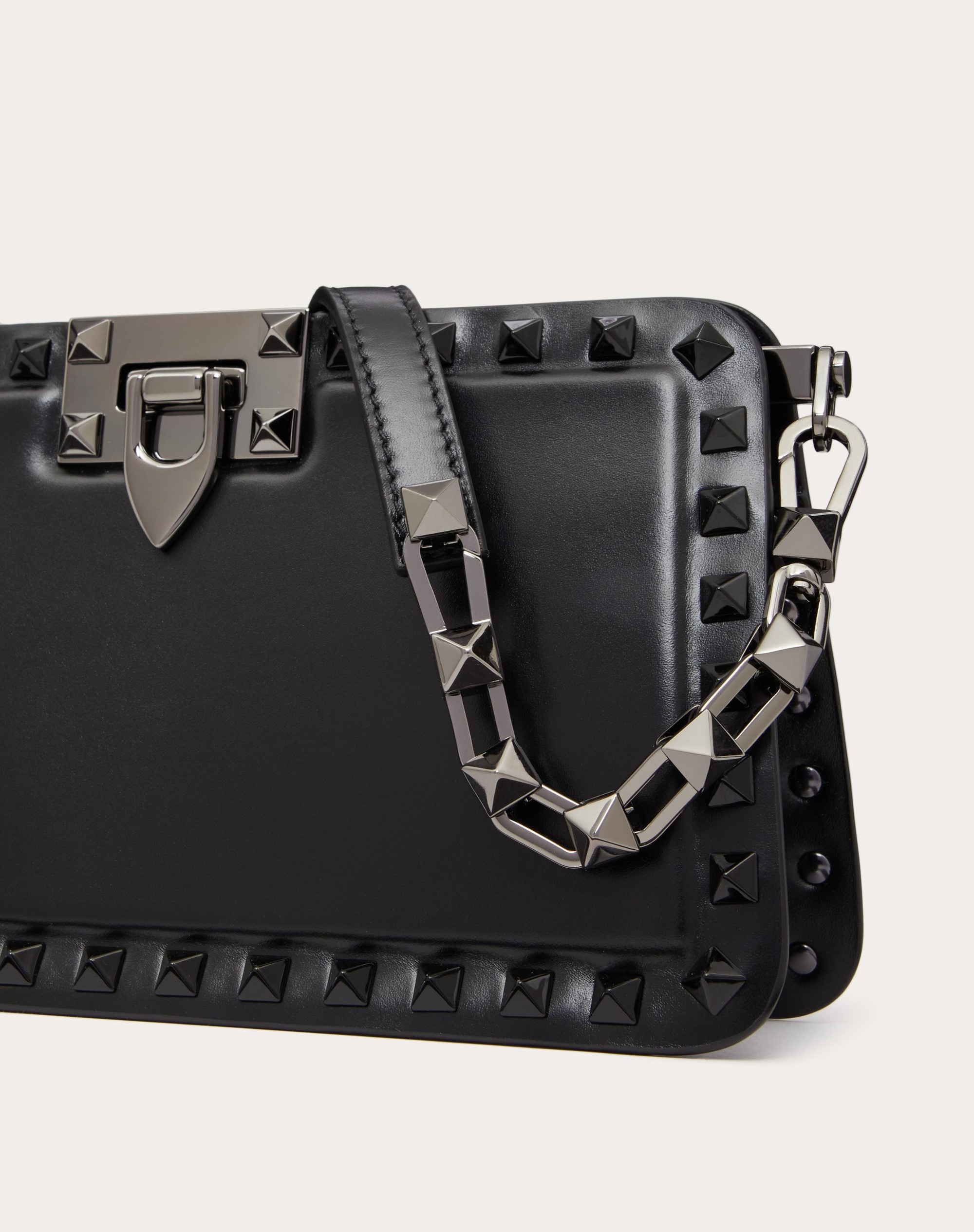 ROCKSTUD CALFSKIN CLUTCH - 8